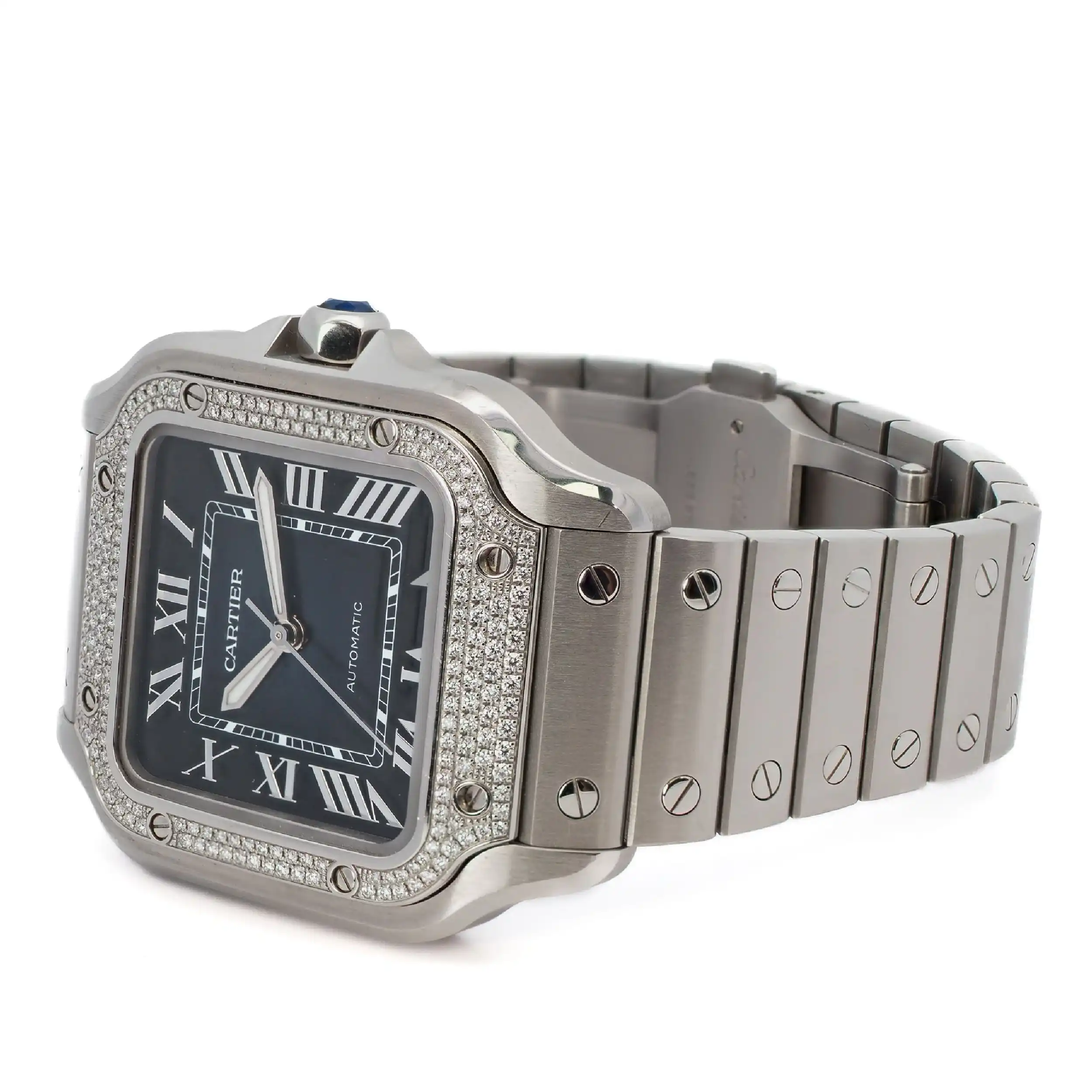 Herrenuhr Cartier Santos Medium Brillanten Herrenuhr Cartier Santos Medium Brillanten