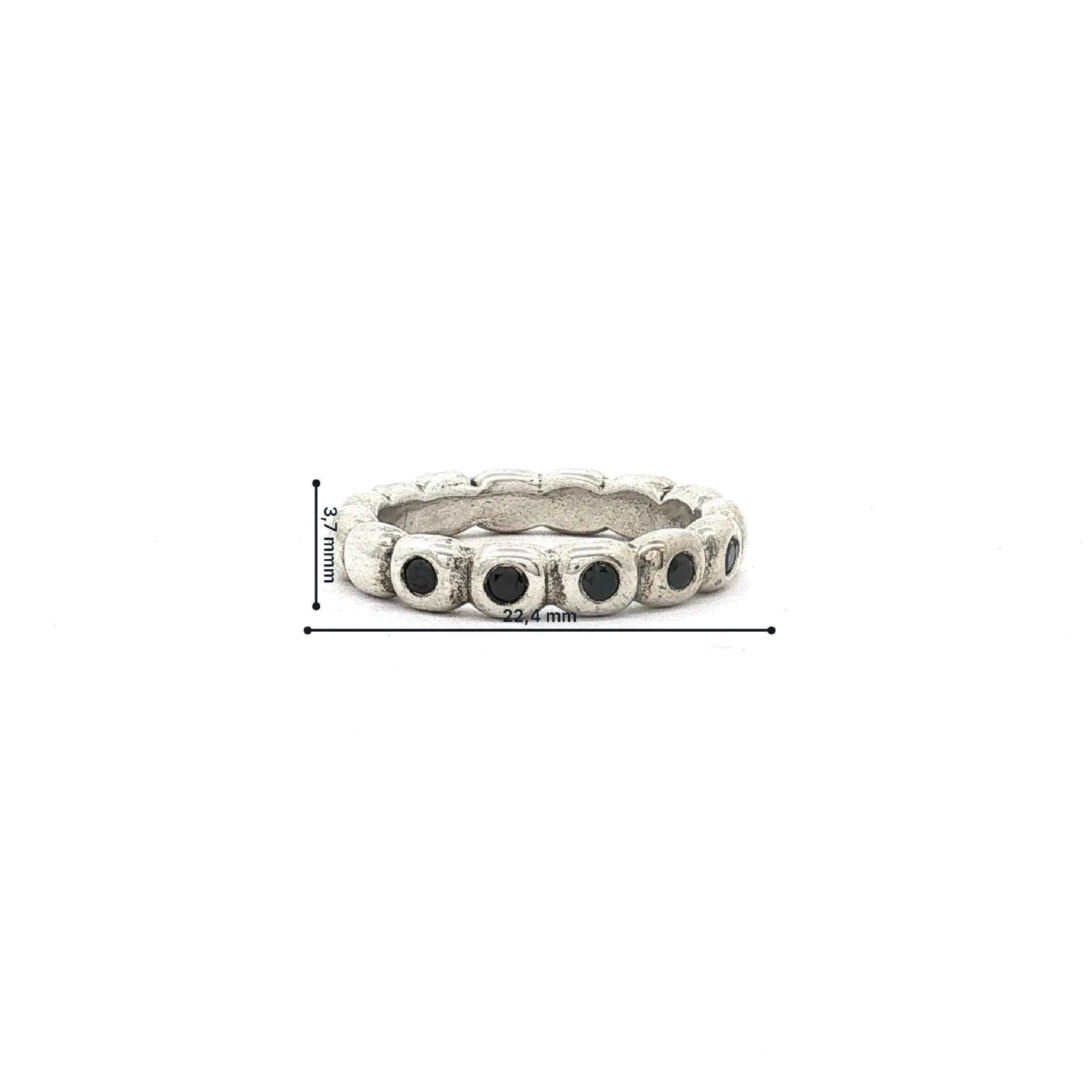 Ring Pandora mit schwarzen Zirkonia