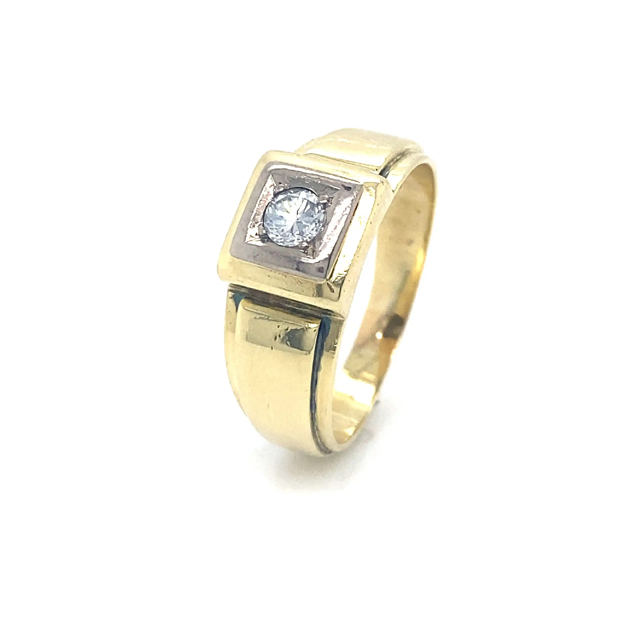 Ring Bicolor mit Brillant Ring Bicolor mit Brillant