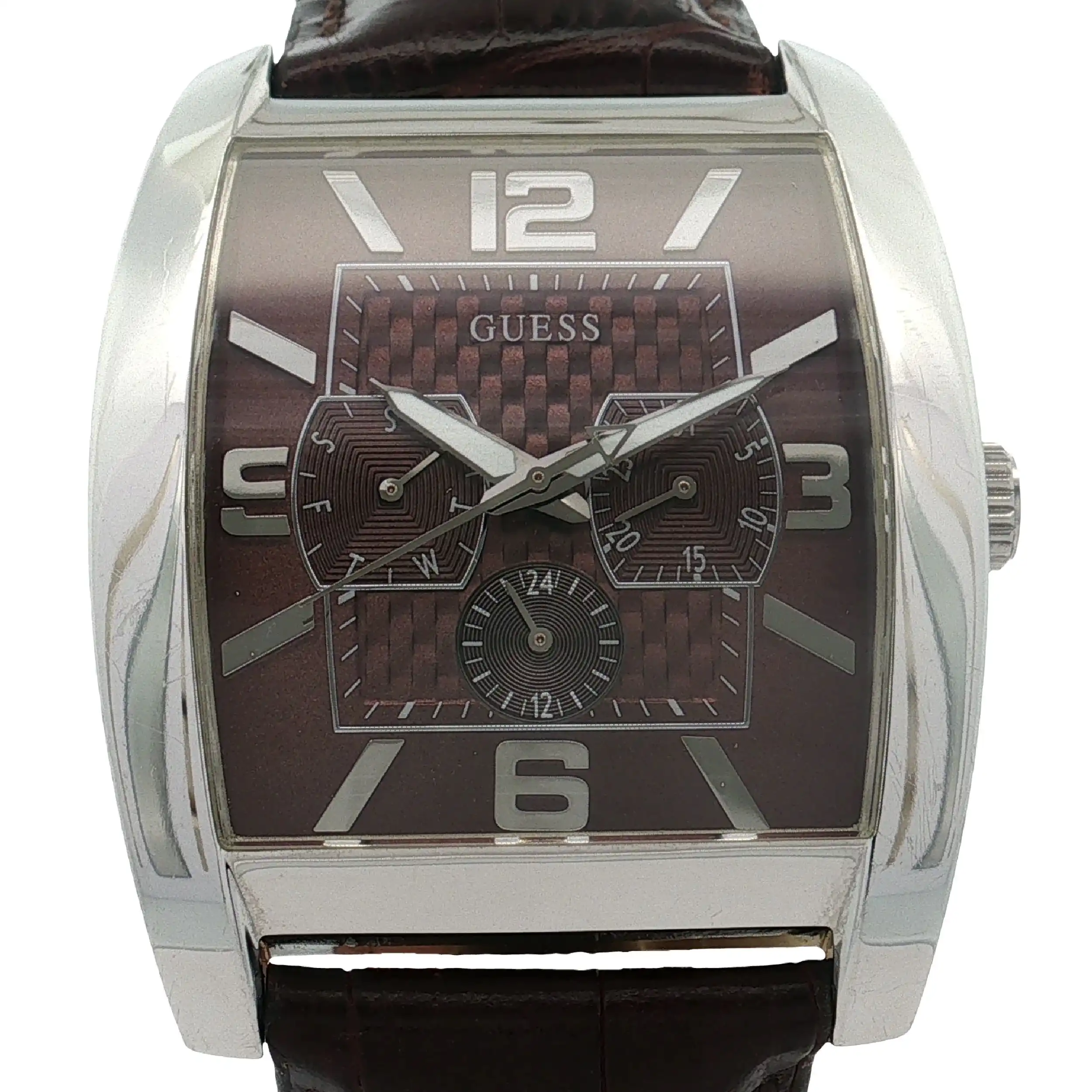 Herrenuhr Guess Quarz Lederarmband Herrenuhr Guess Quarz Lederarmband