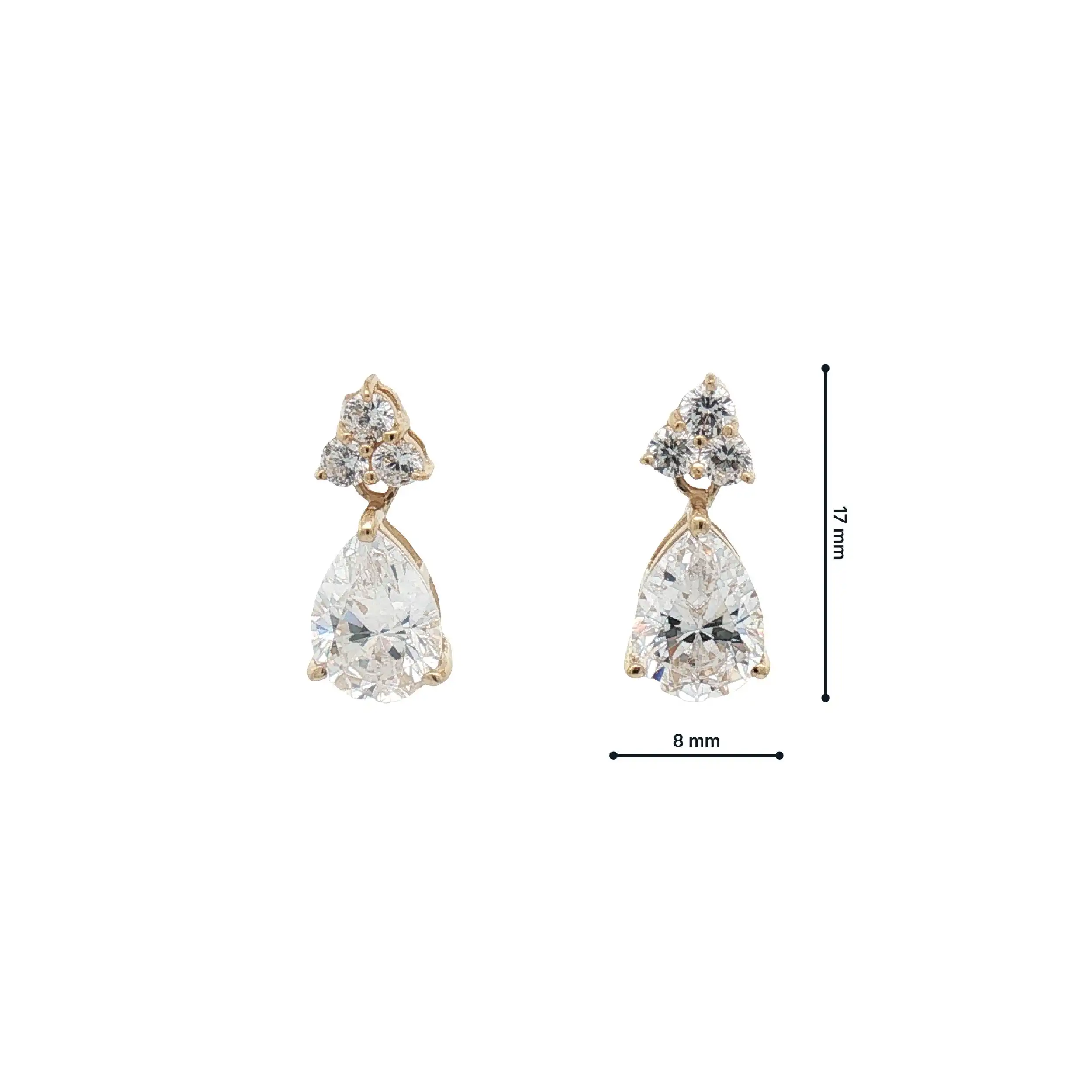 Ohrringe Gelbgold mit Zirkonia