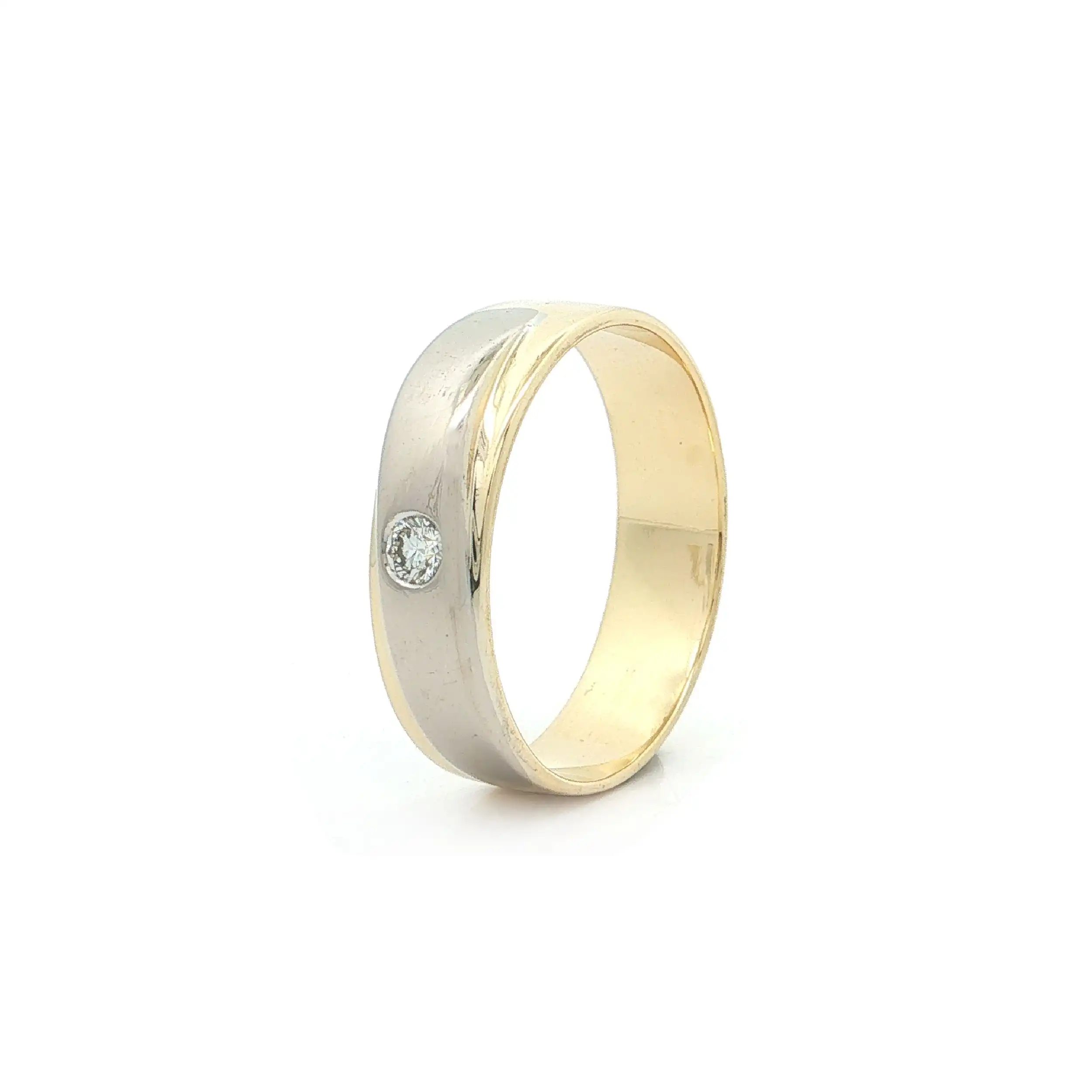Ring Bicolor mit Brillant