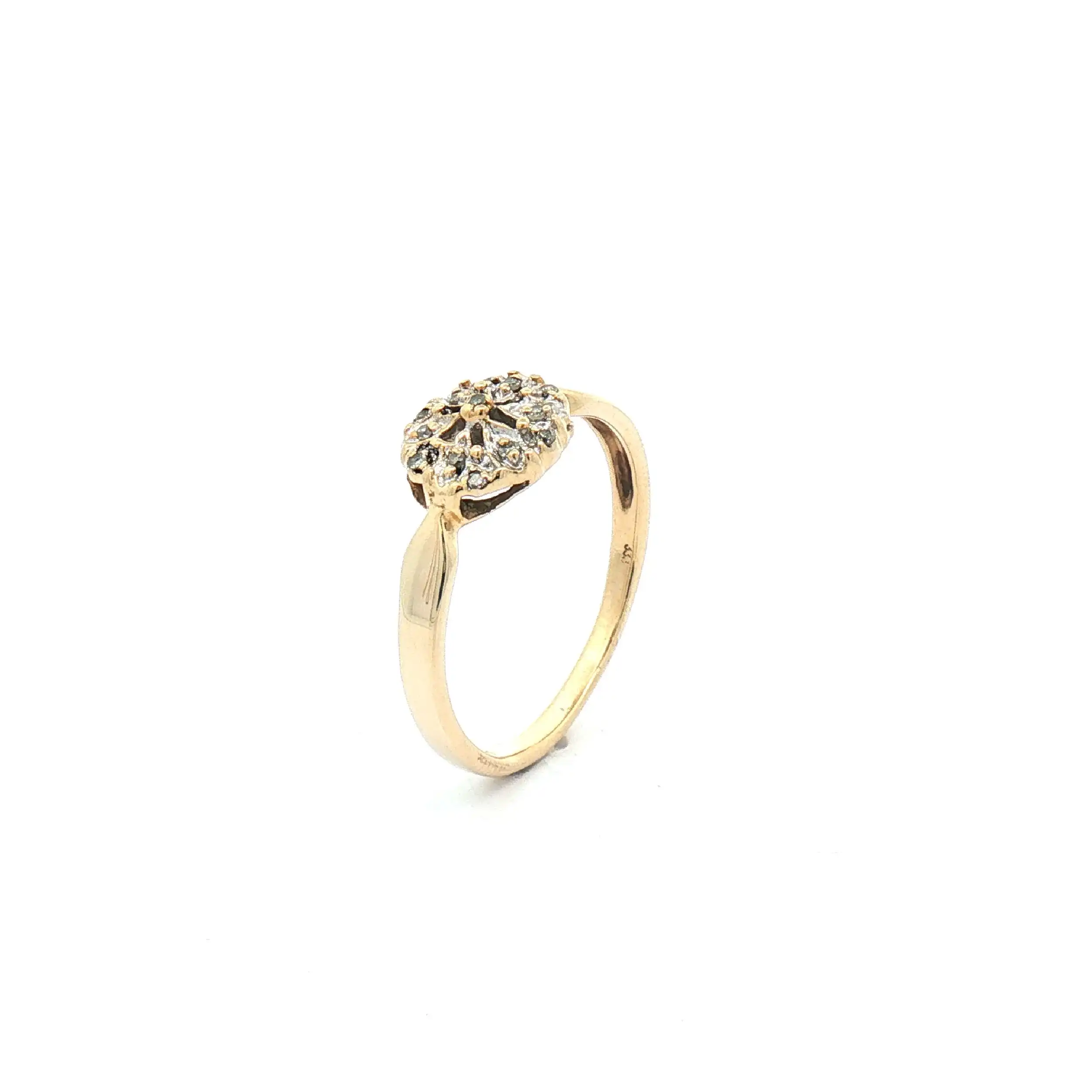 Ring Bicolor mit Diamanten 'Schneeflocke'