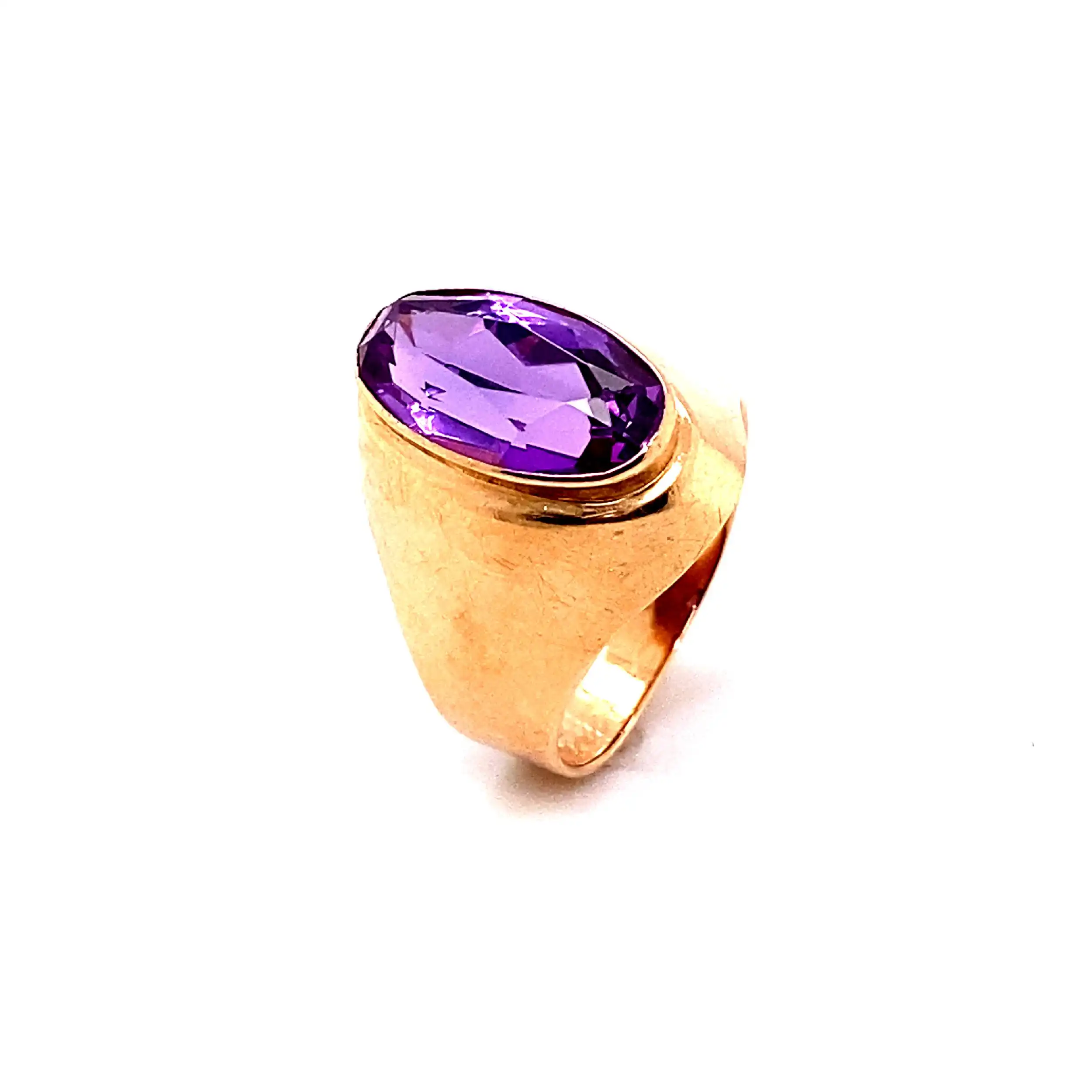 Ring Rotgold mit synthetischerm Korund
