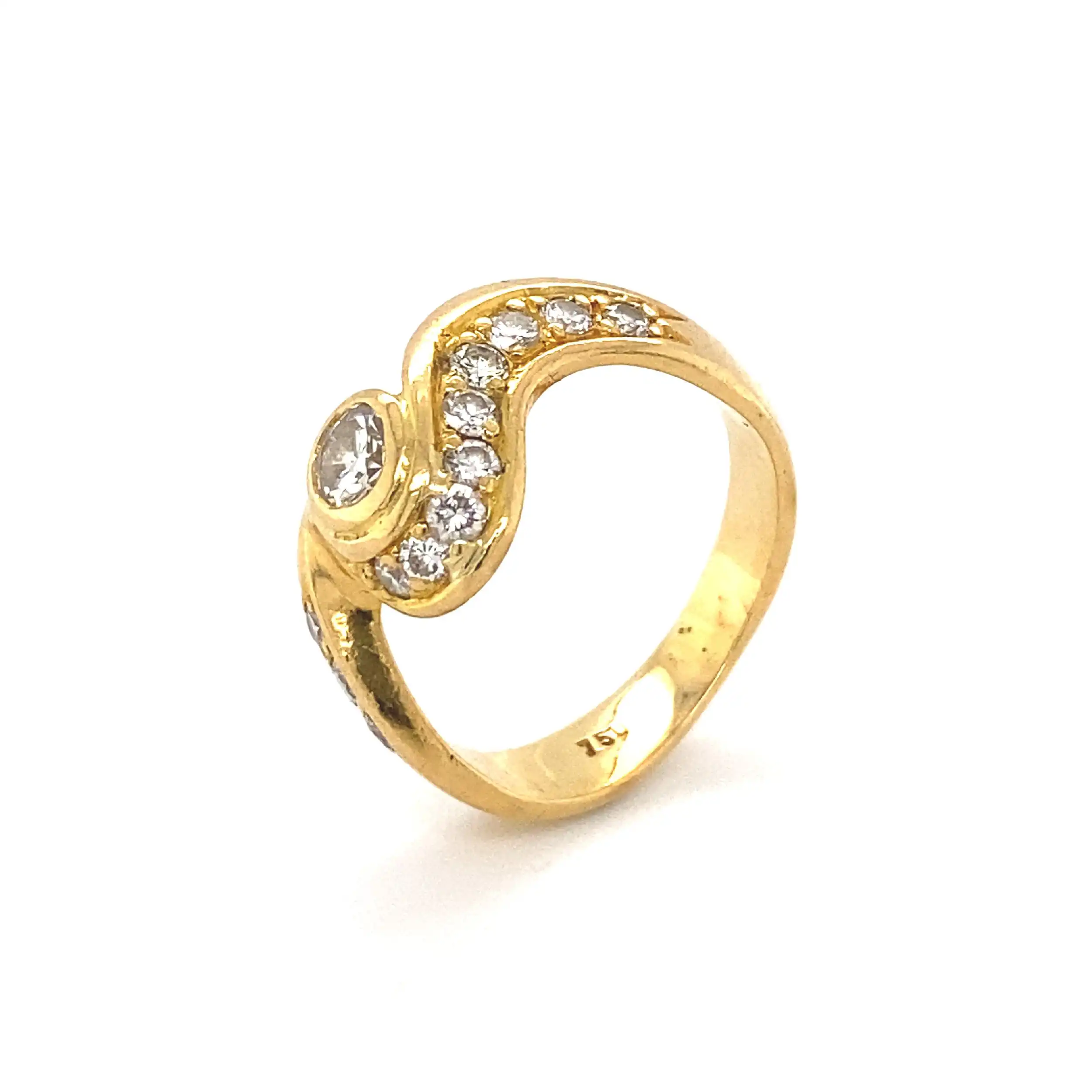 Ring Gelbgold mit Brillanten