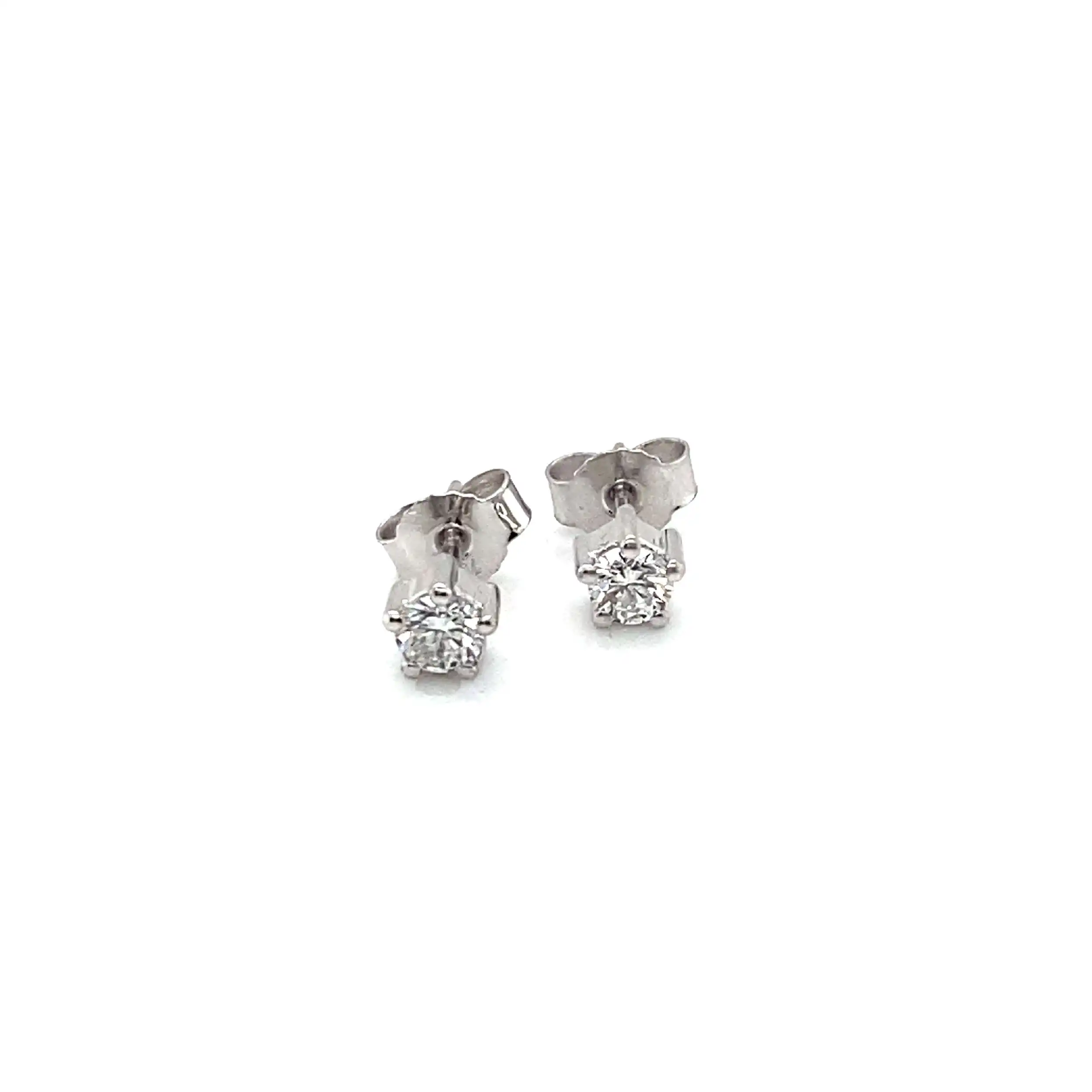 Solitär Ohrstecker Weißgold mit Brillanten je 0,19ct Solitär Ohrstecker Weißgold mit Brillanten je 0,19ct