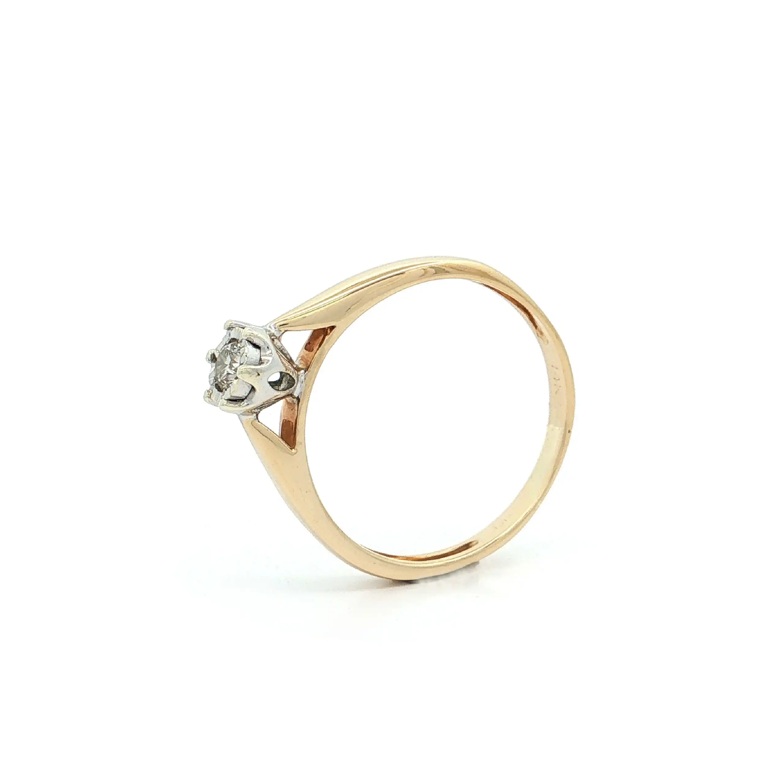 Ring Bicolor mit Brillant