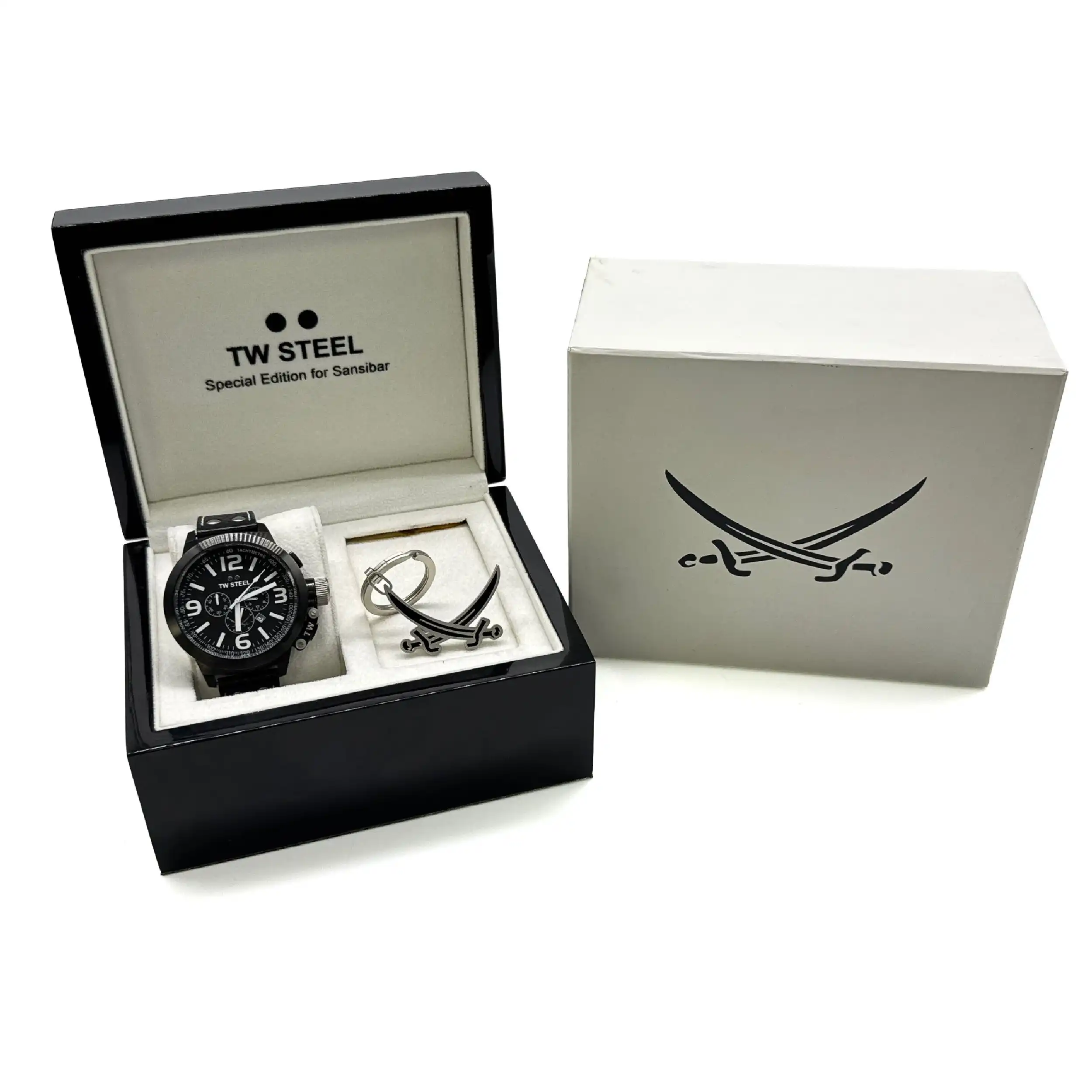Herrenuhr TW Steel Limited Sansibar Chrono Black Pirat