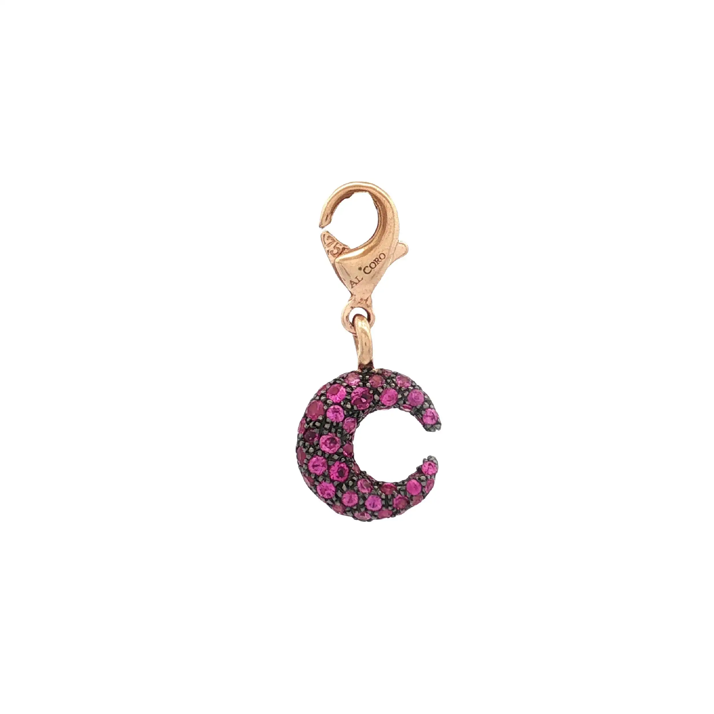 Charm Rotgold Al Coro mit Pinken Saphiren