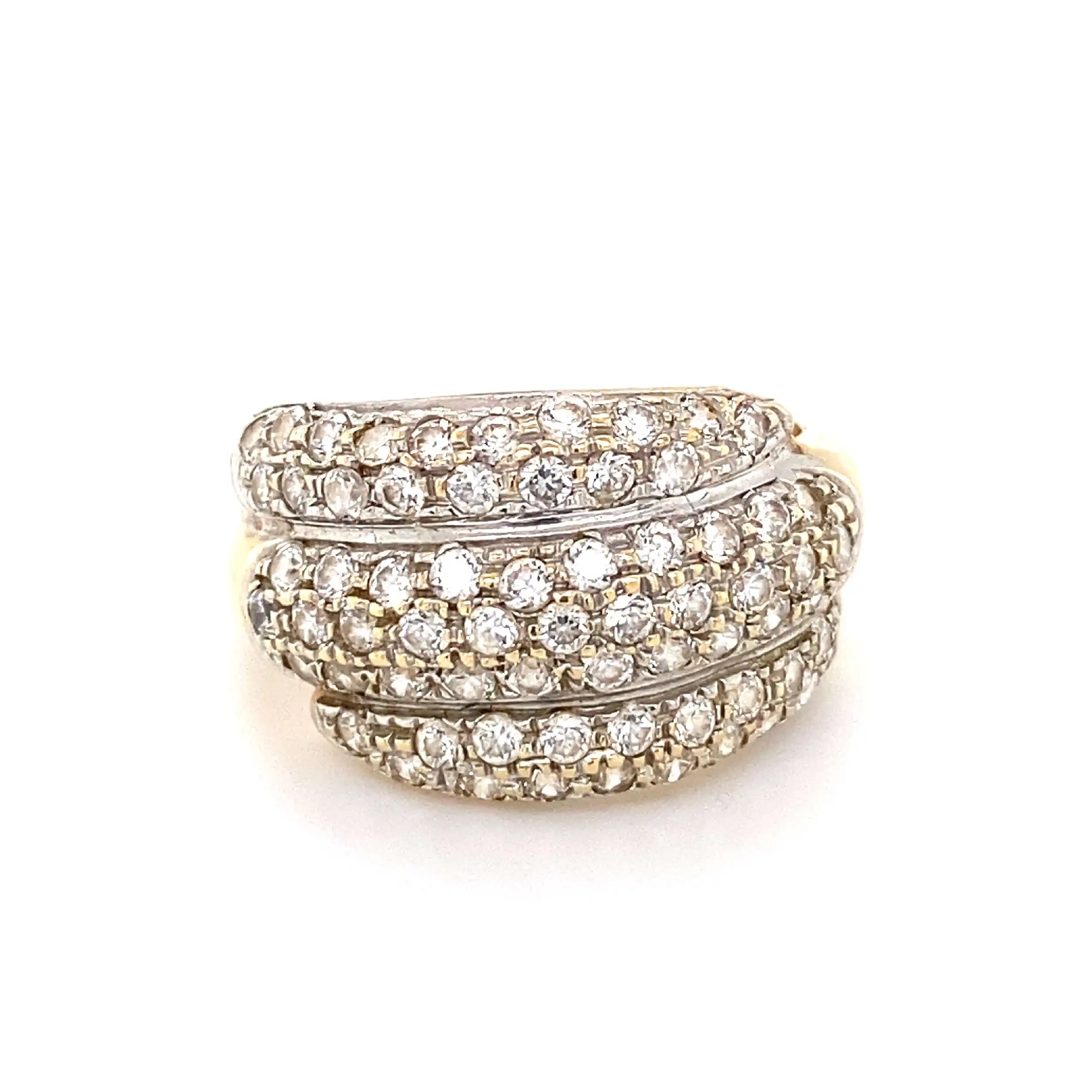 Ring Bicolor mit Zirkonia Ring Bicolor mit Zirkonia