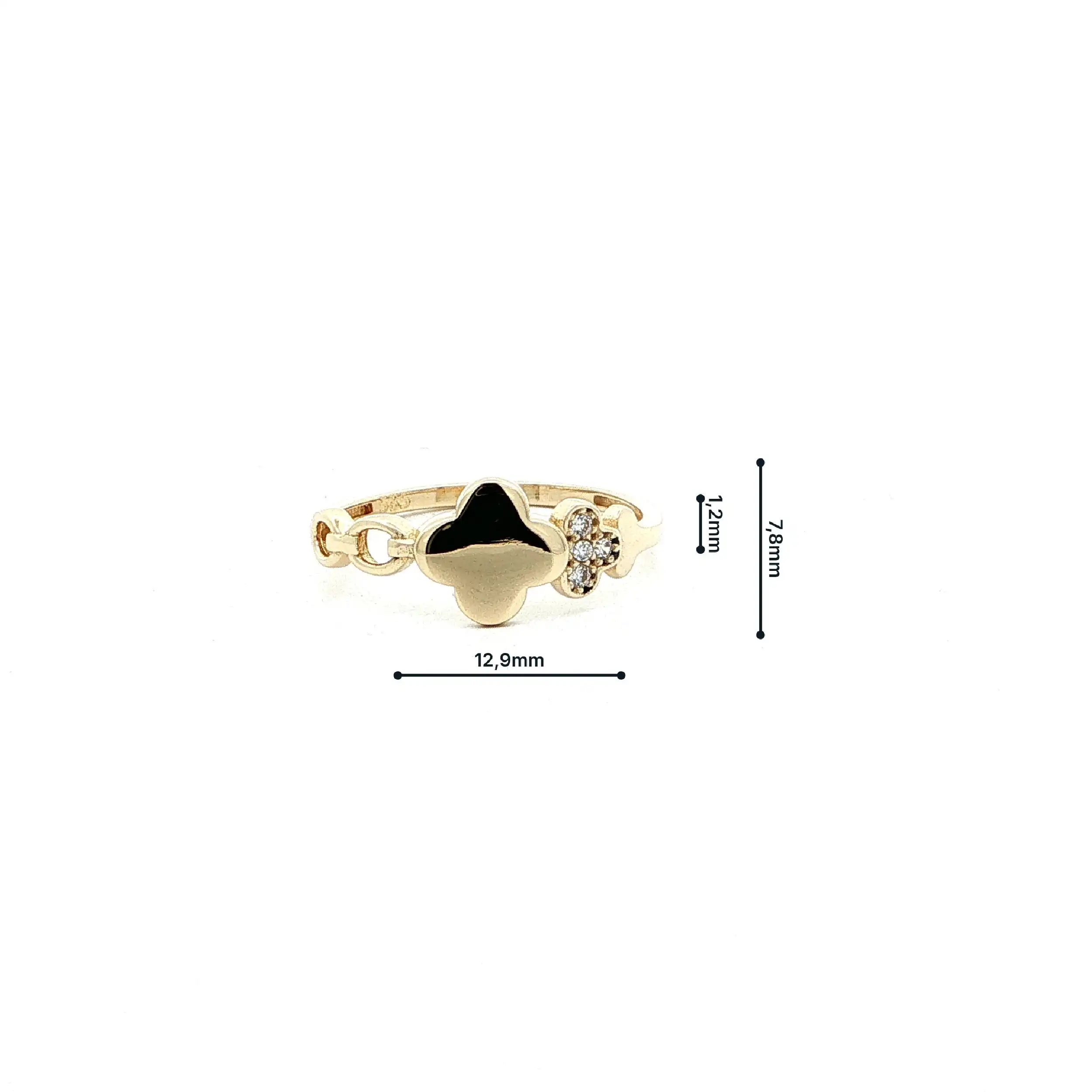 Ring Gelbgold mit Zirkonia