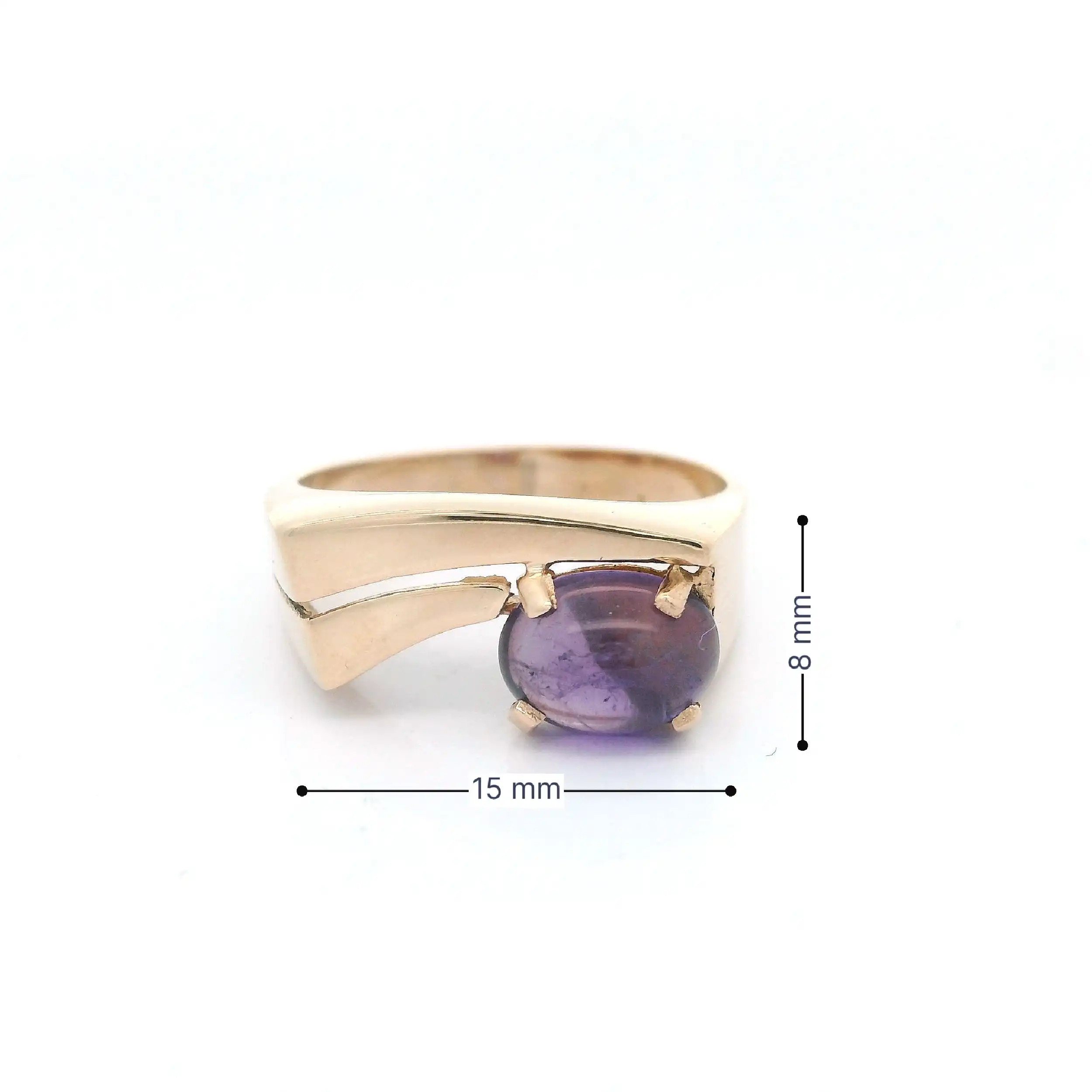 Ring Roségold mit lila Cabochon Ring Roségold mit lila Cabochon