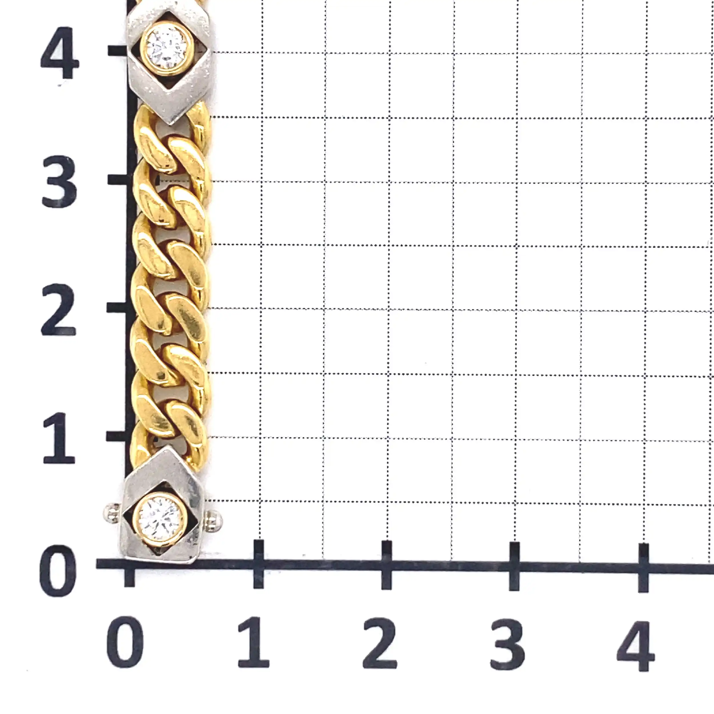 Panzerarmband Bicolor 750/950Pt mit Brillanten