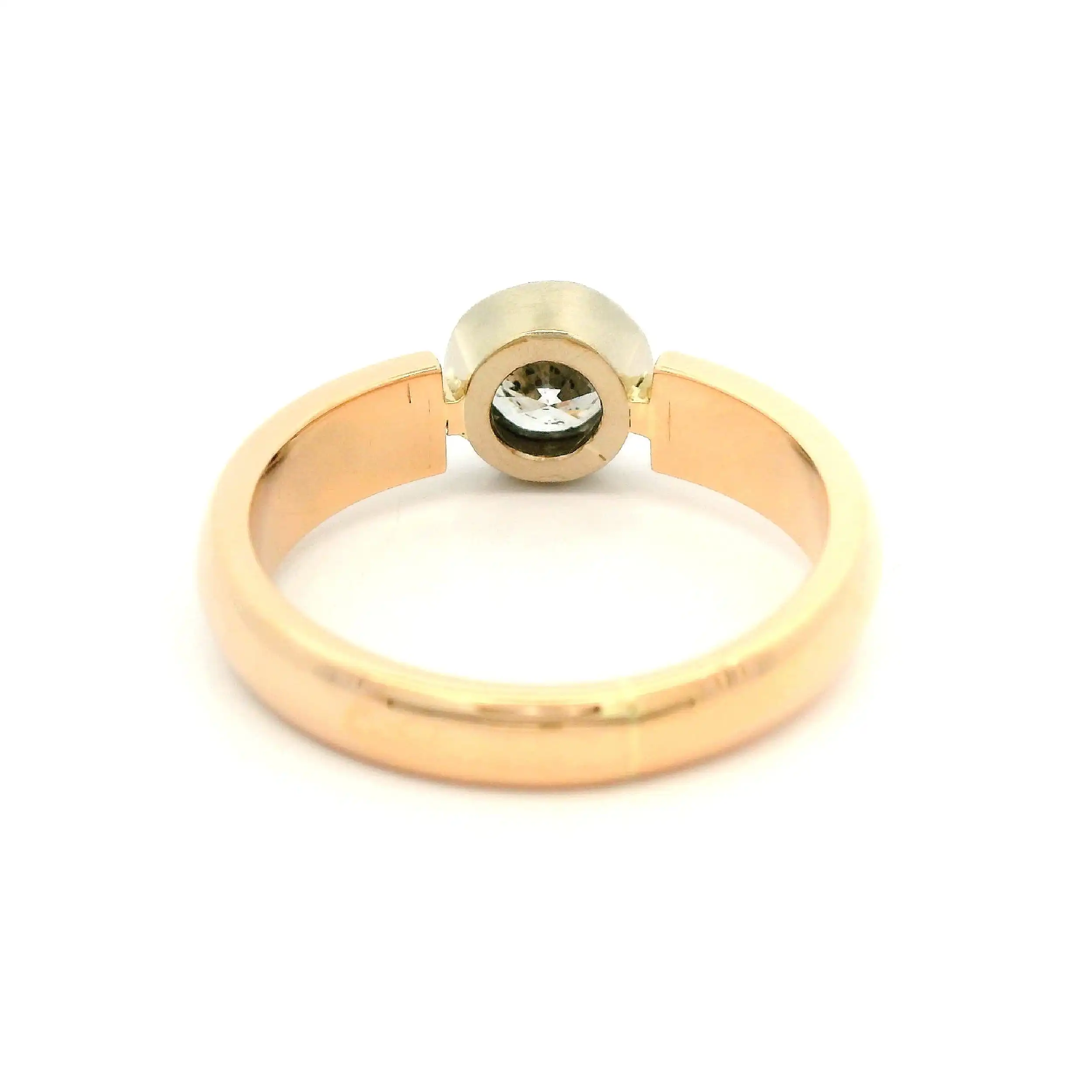 Solitärring Bicolor mit Brillant
