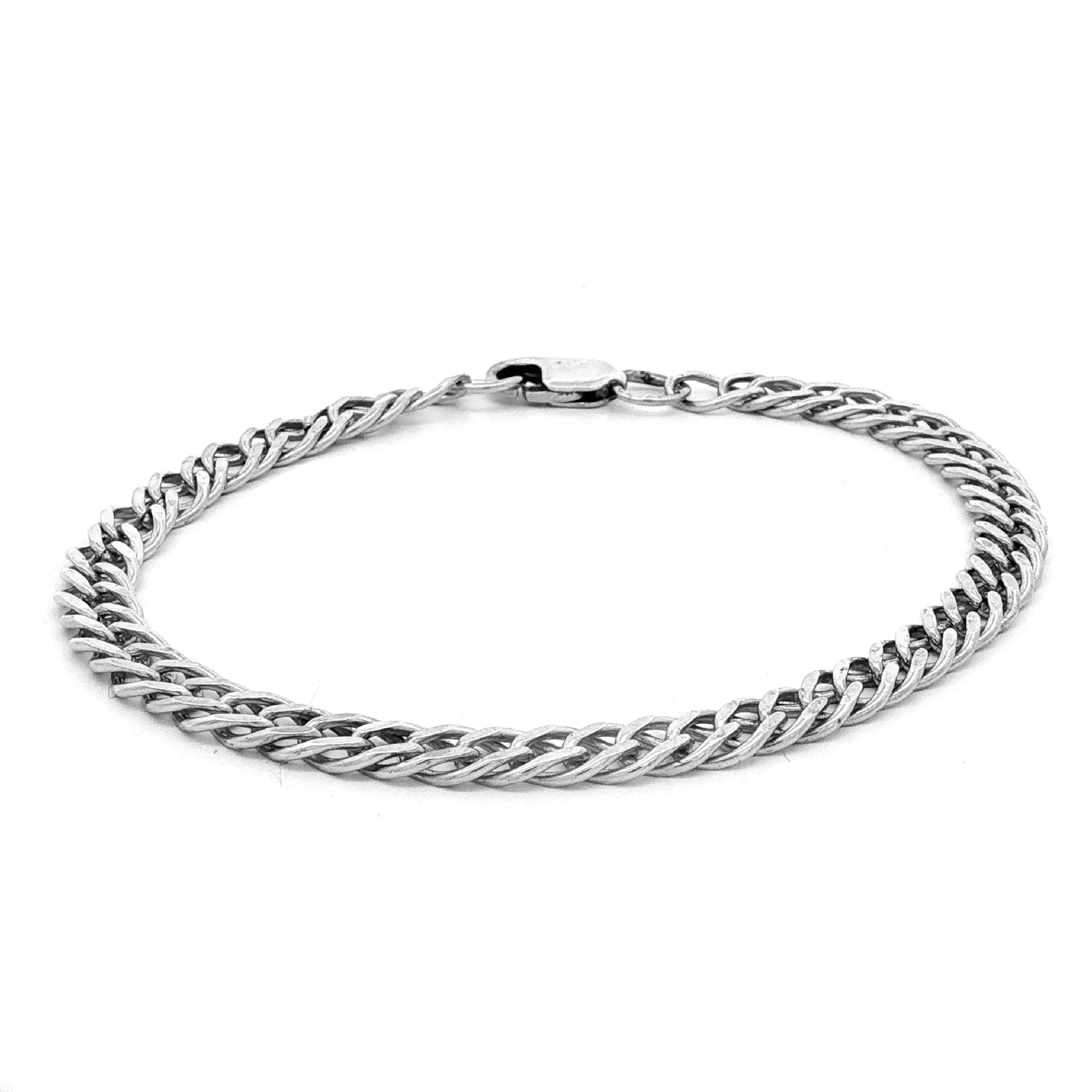 Doppelpanzerarmband Silber