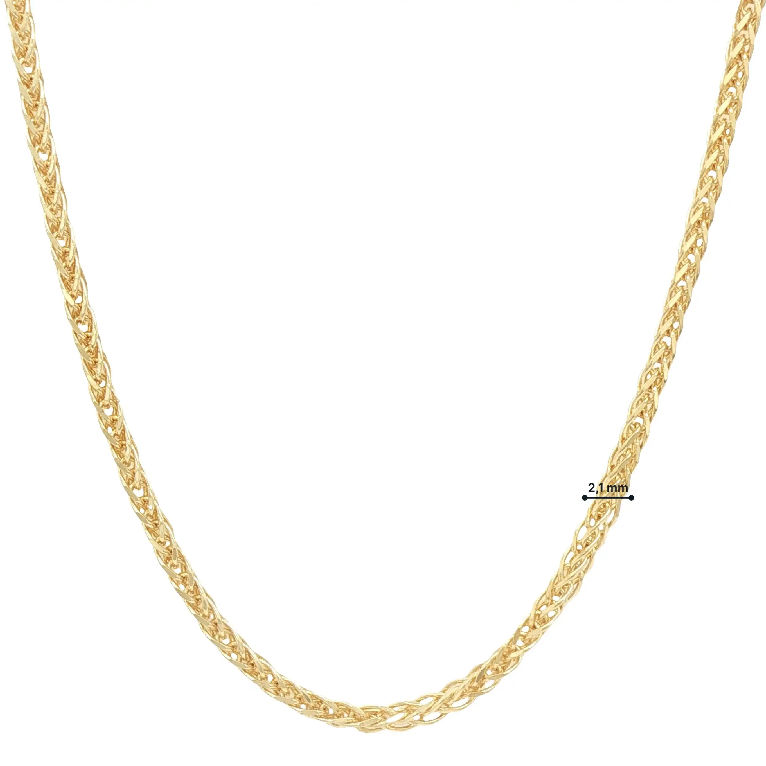 Zopfkette Gelbgold