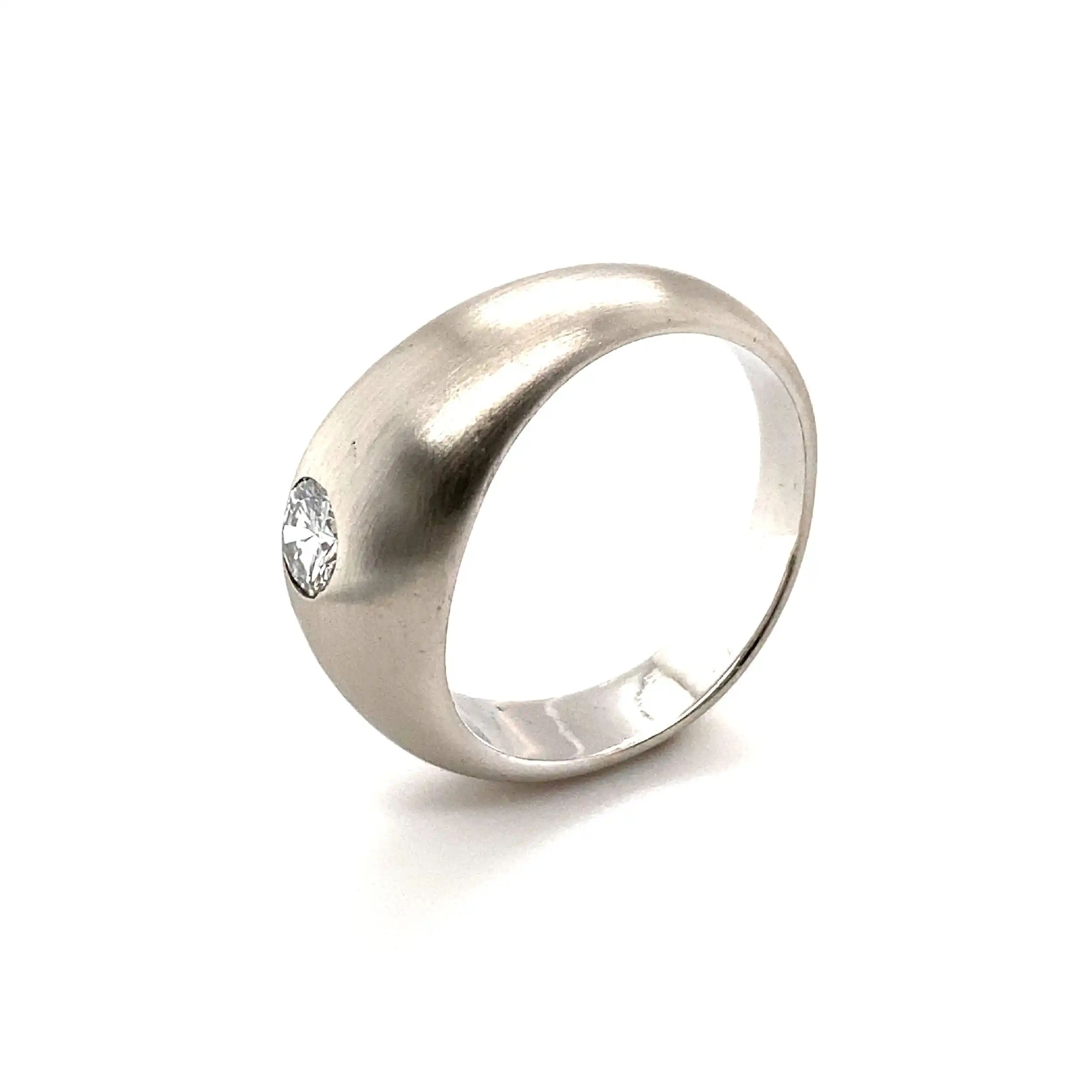 Ring Weißgold mit Brillant Ring Weißgold mit Brillant
