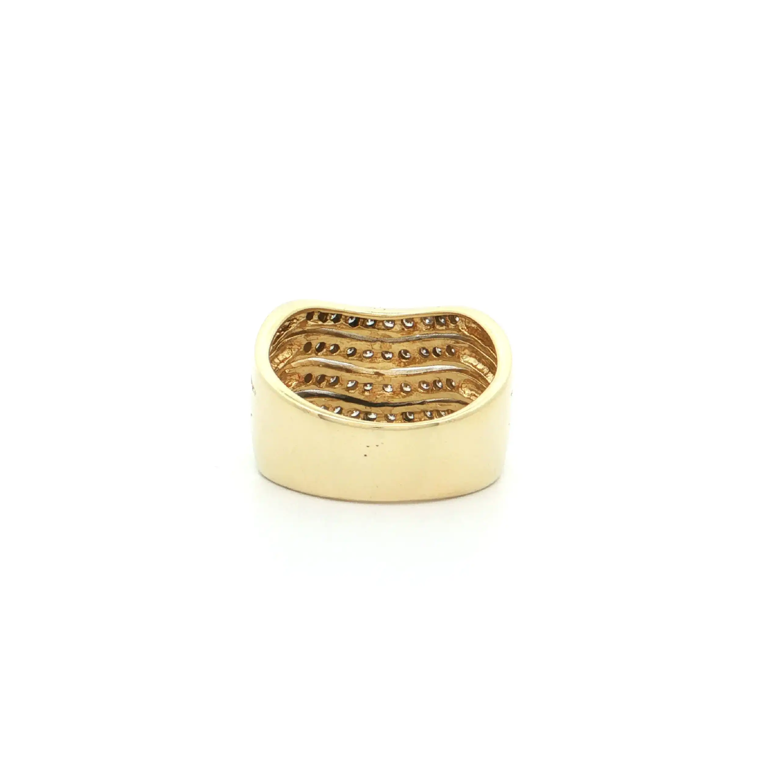 Ring Bicolor mit Brillanten, graviert mit 0,40ct