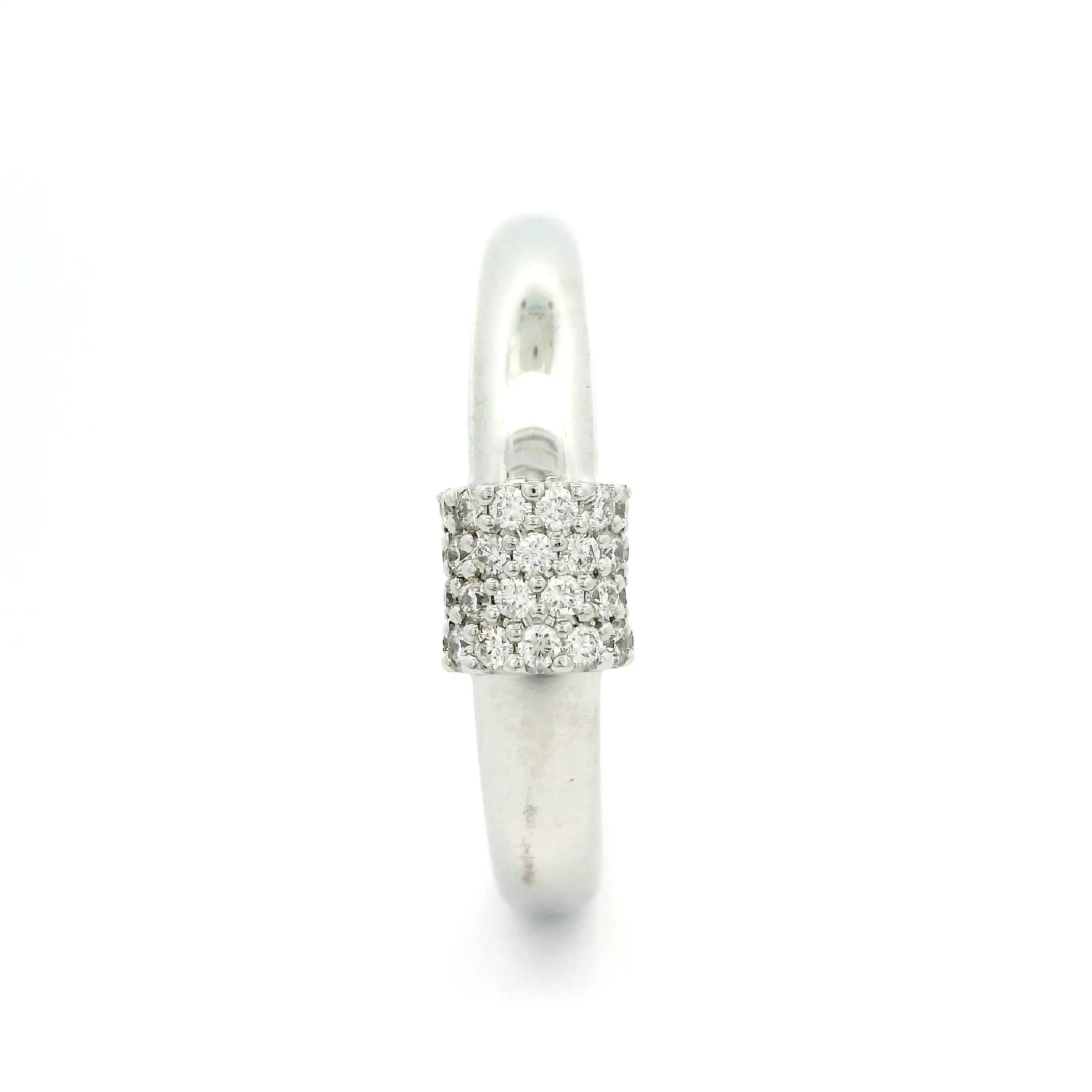 Ring Weißgold "Tönnchen" mit Brillanten Ring Weißgold "Tönnchen" mit Brillanten