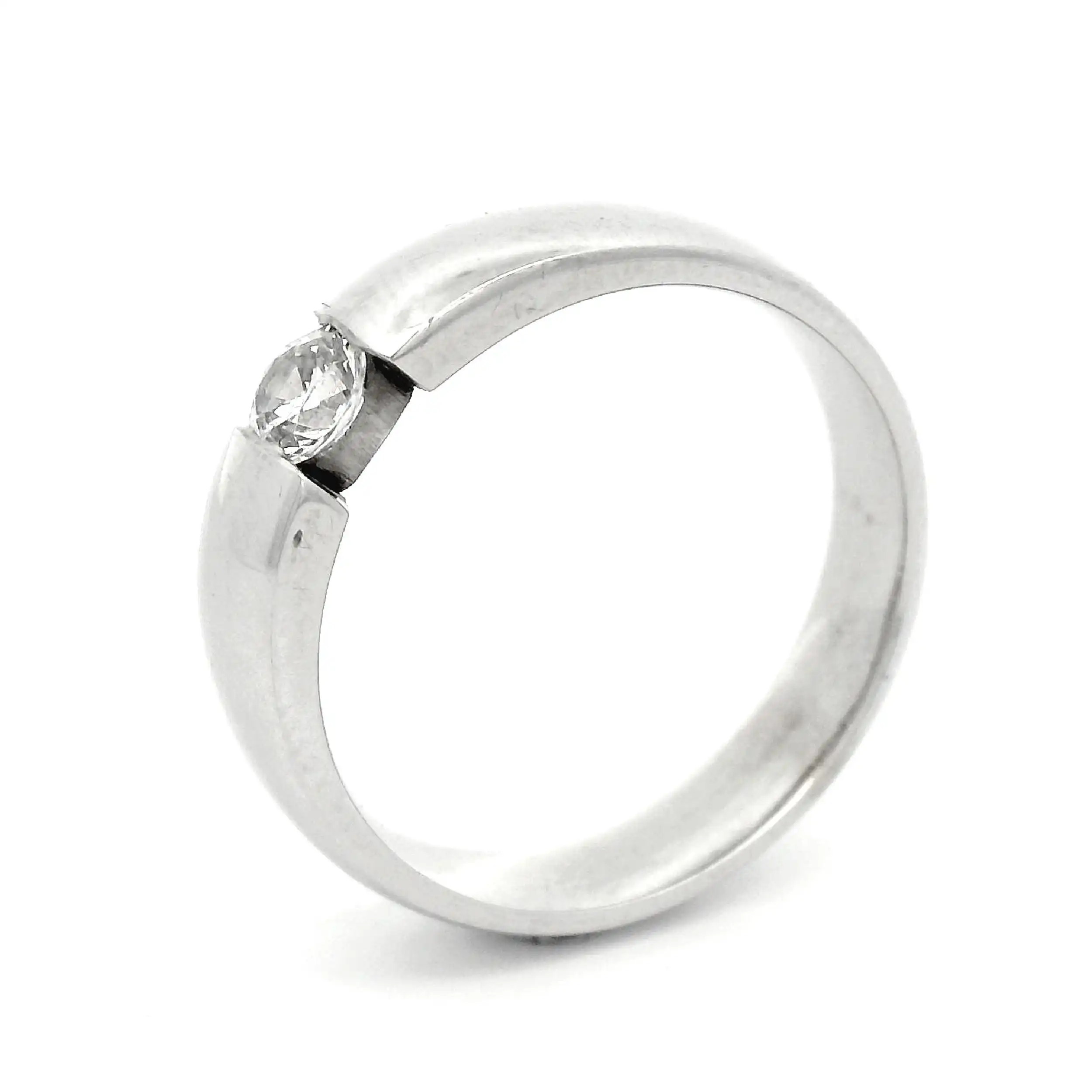 Solitärring Weißgold mit Zirkonia Solitärring Weißgold mit Zirkonia