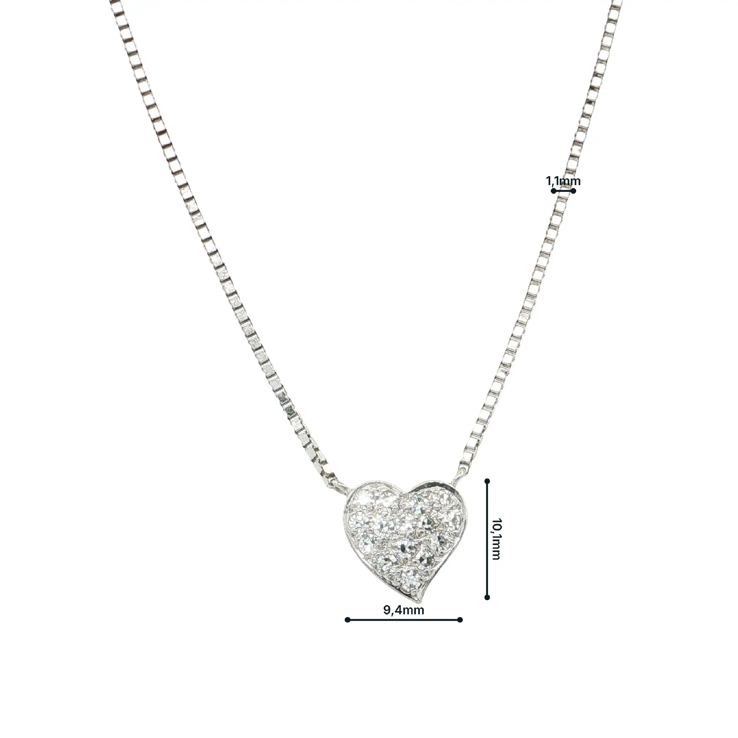 Collier Weißgold mit Herzanhänger mit Diamanten Collier Weißgold mit Herzanhänger mit Diamanten