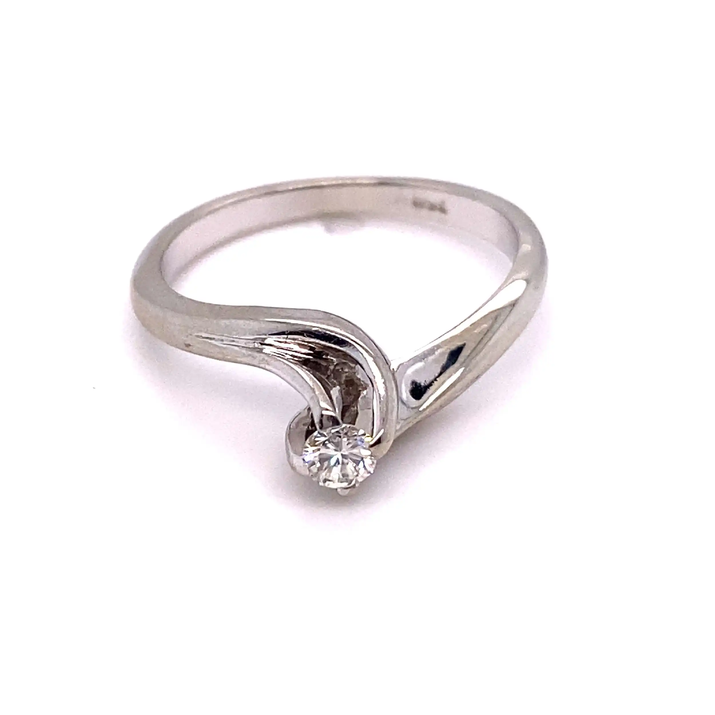 Ring Weißgold mit Brillant Ring Weißgold mit Brillant
