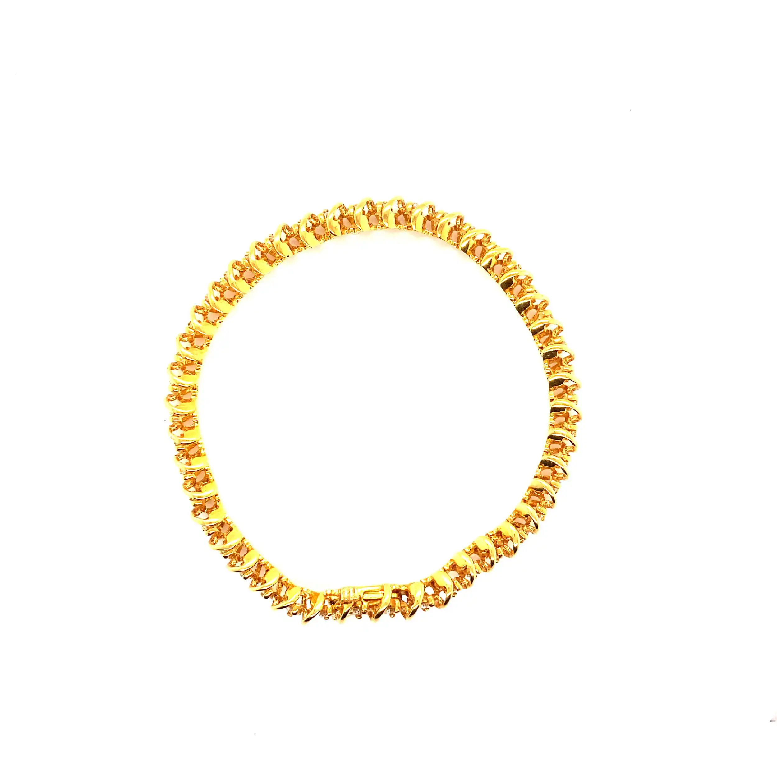 Tennisarmband Gelbgold mit Brillanten
