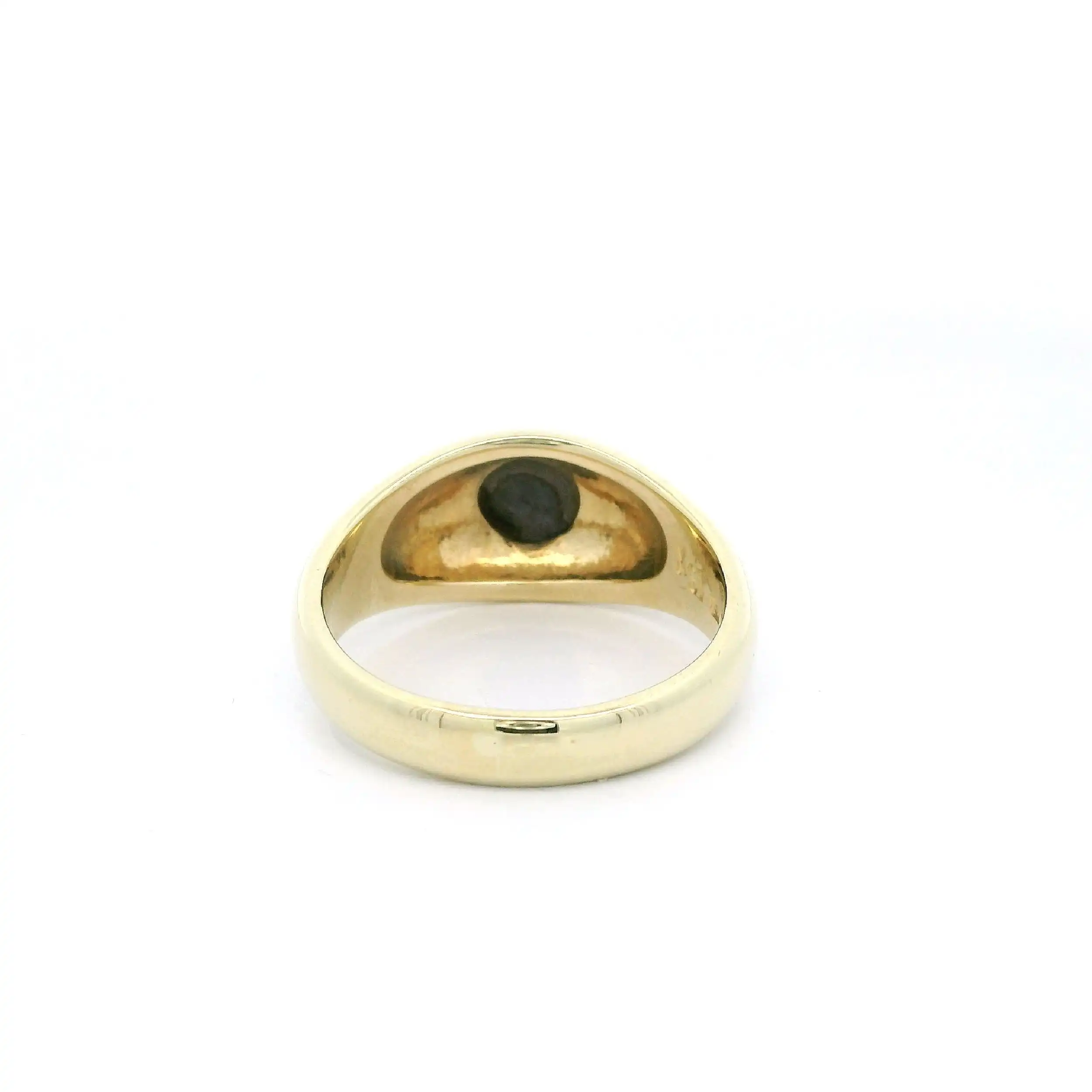 Ring Gelbgold mit dunklem Farbstein Cabochon Ring Gelbgold mit dunklem Farbstein Cabochon