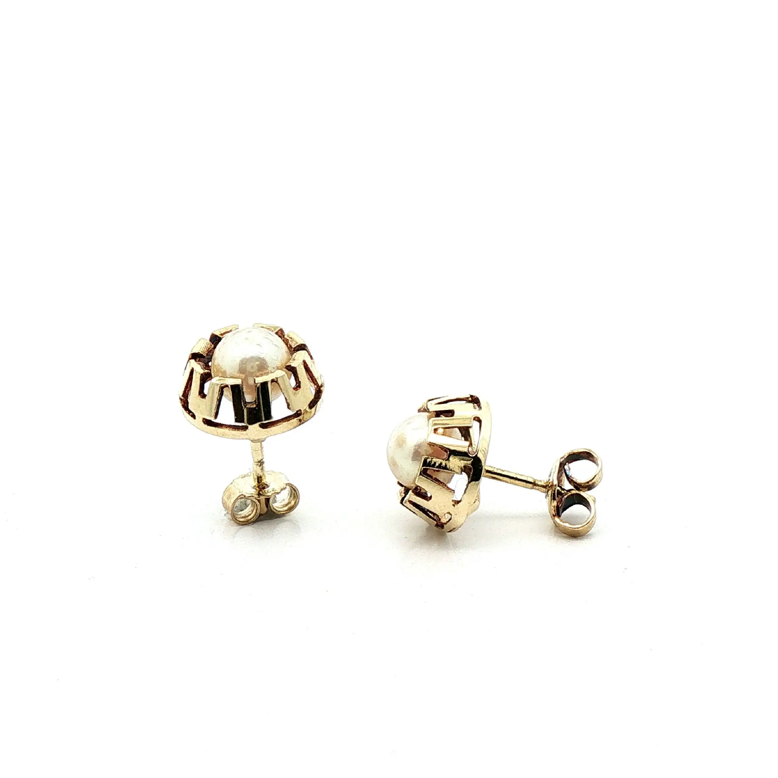 Ohrstecker Gelbgold mit Perle Ohrstecker Gelbgold mit Perle
