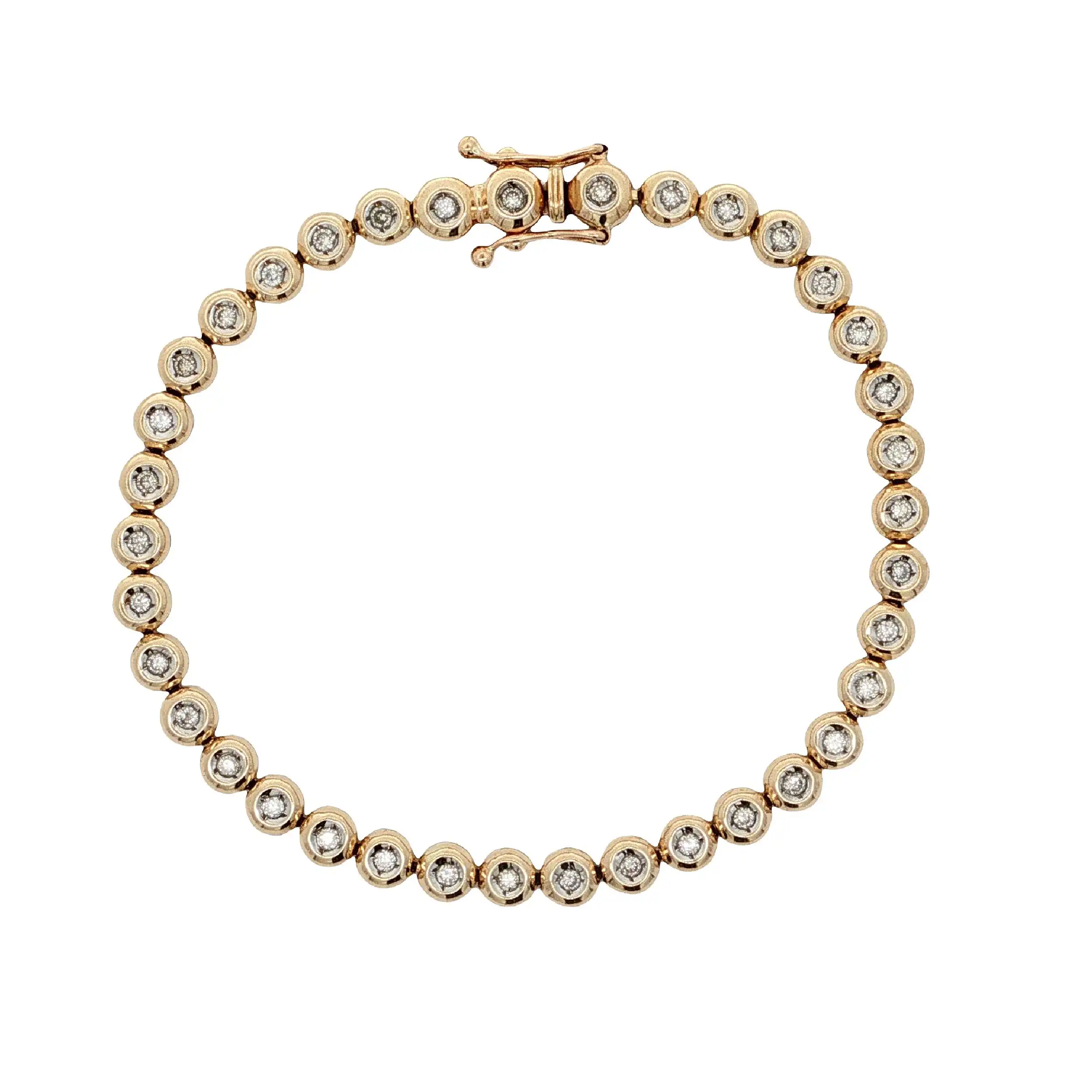 Tennisarmband Gelbgold mit Brillanten