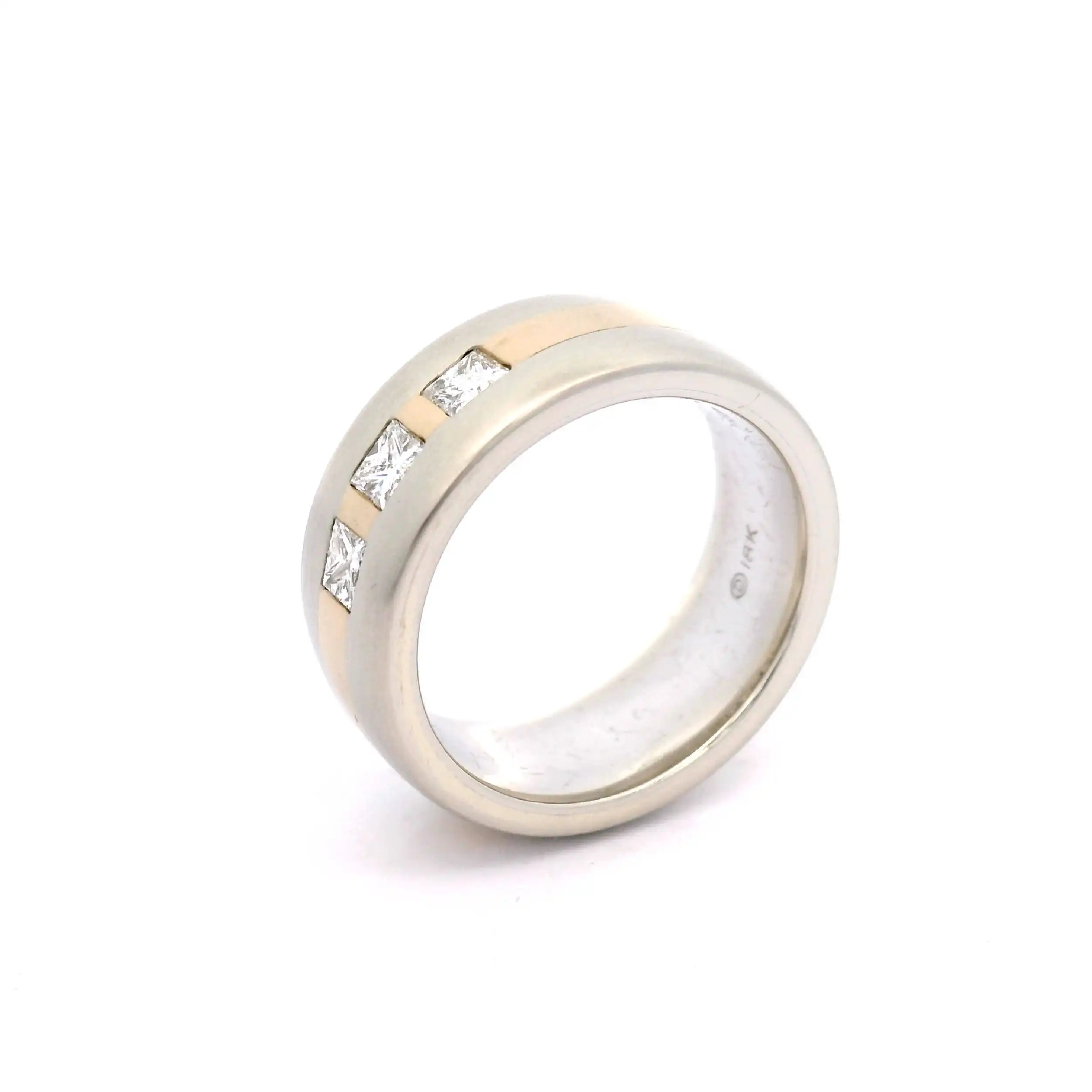 Ring Bicolor mit Princess Diamanten Ring Bicolor mit Princess Diamanten