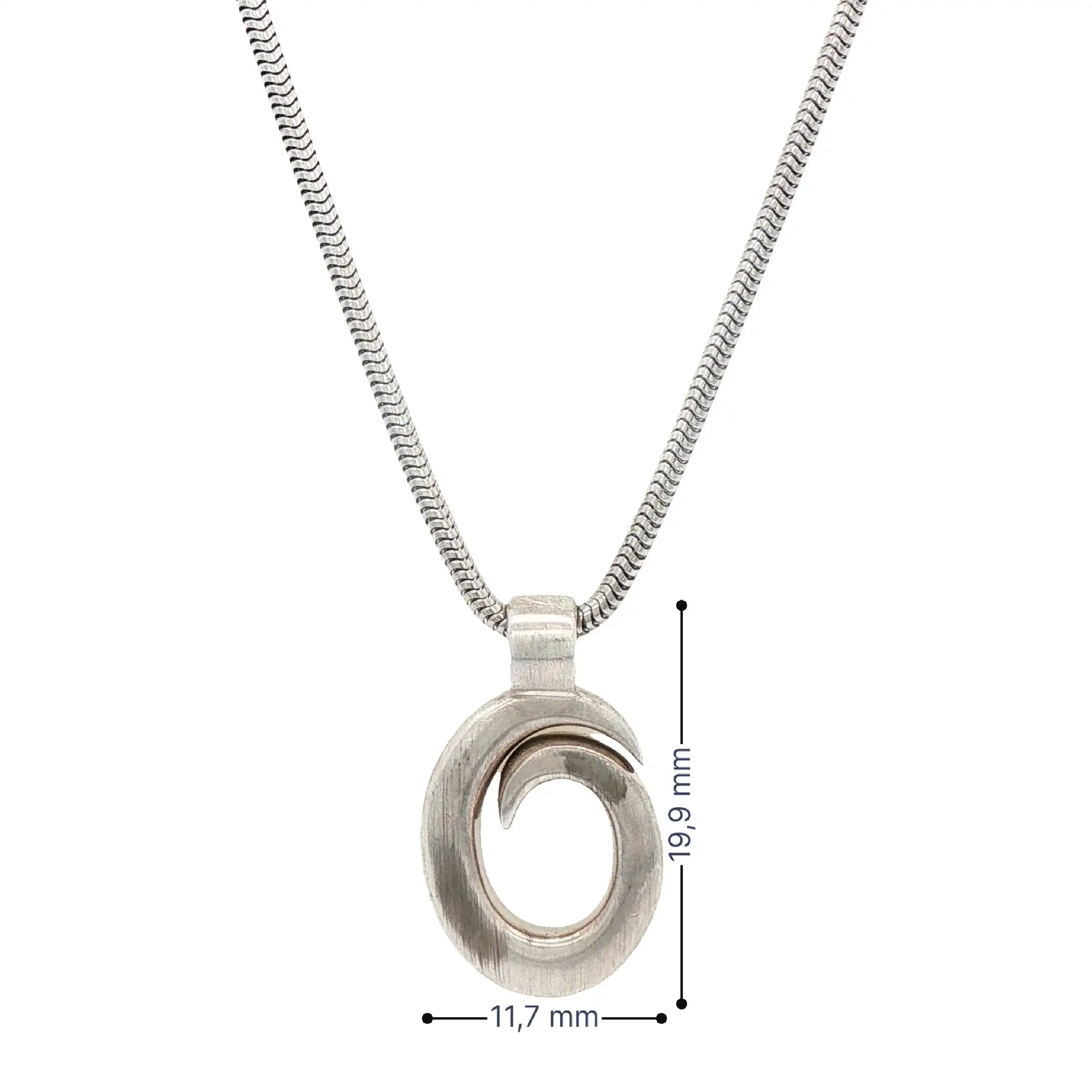 Schlangenkette Silber mit Anhänger