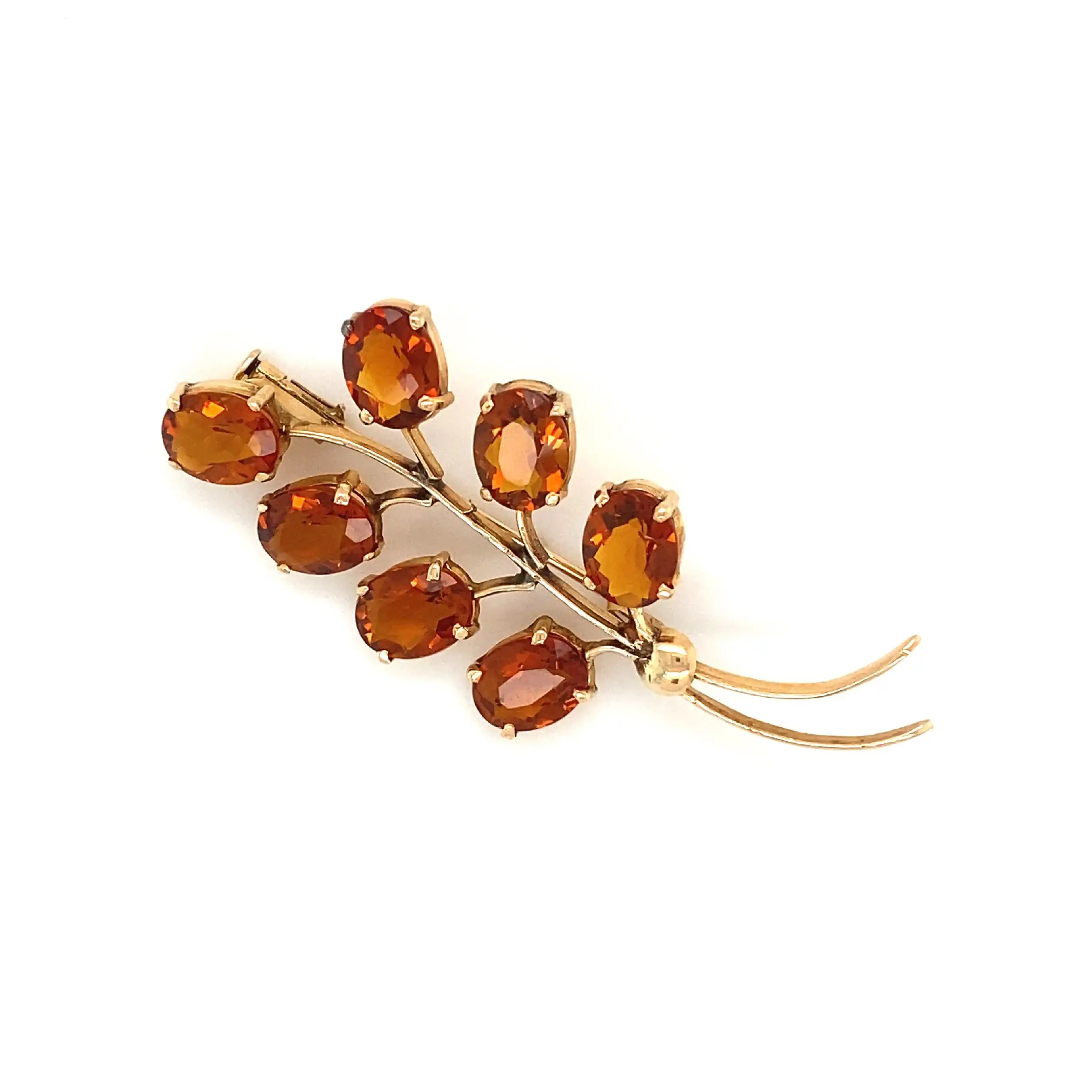 Brosche mit orangenen Farbsteinen Brosche mit orangenen Farbsteinen