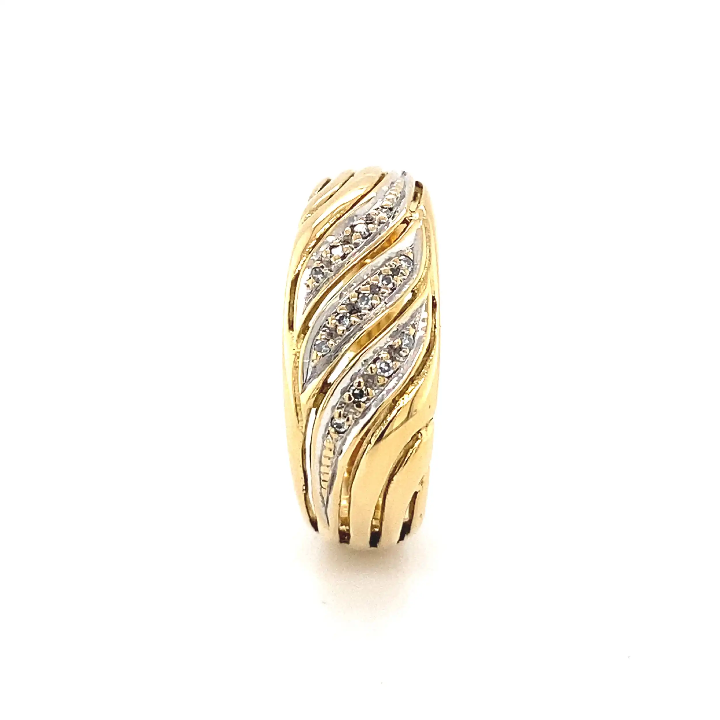 Ring Bicolor mit Diamanten