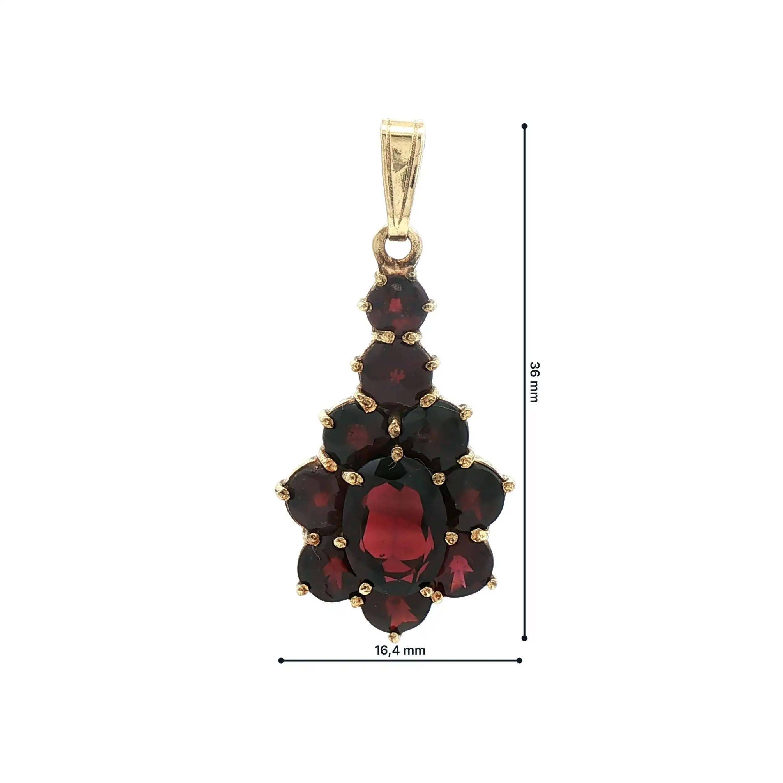 Anhänger Gelbgold mit Granat Anhänger Gelbgold mit Granat