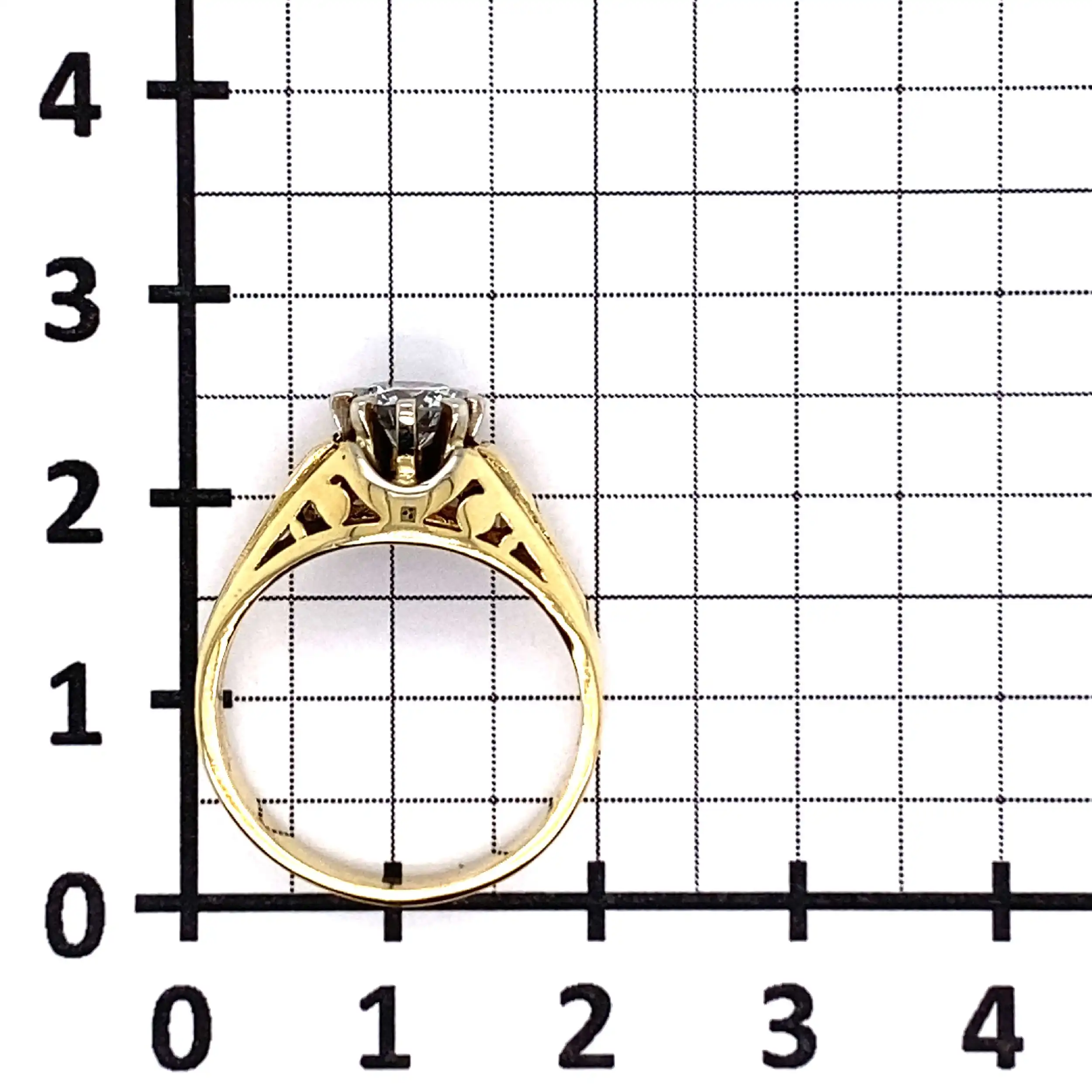 Ring Gelbgold mit Brillant, graviert mit 0,70ct.