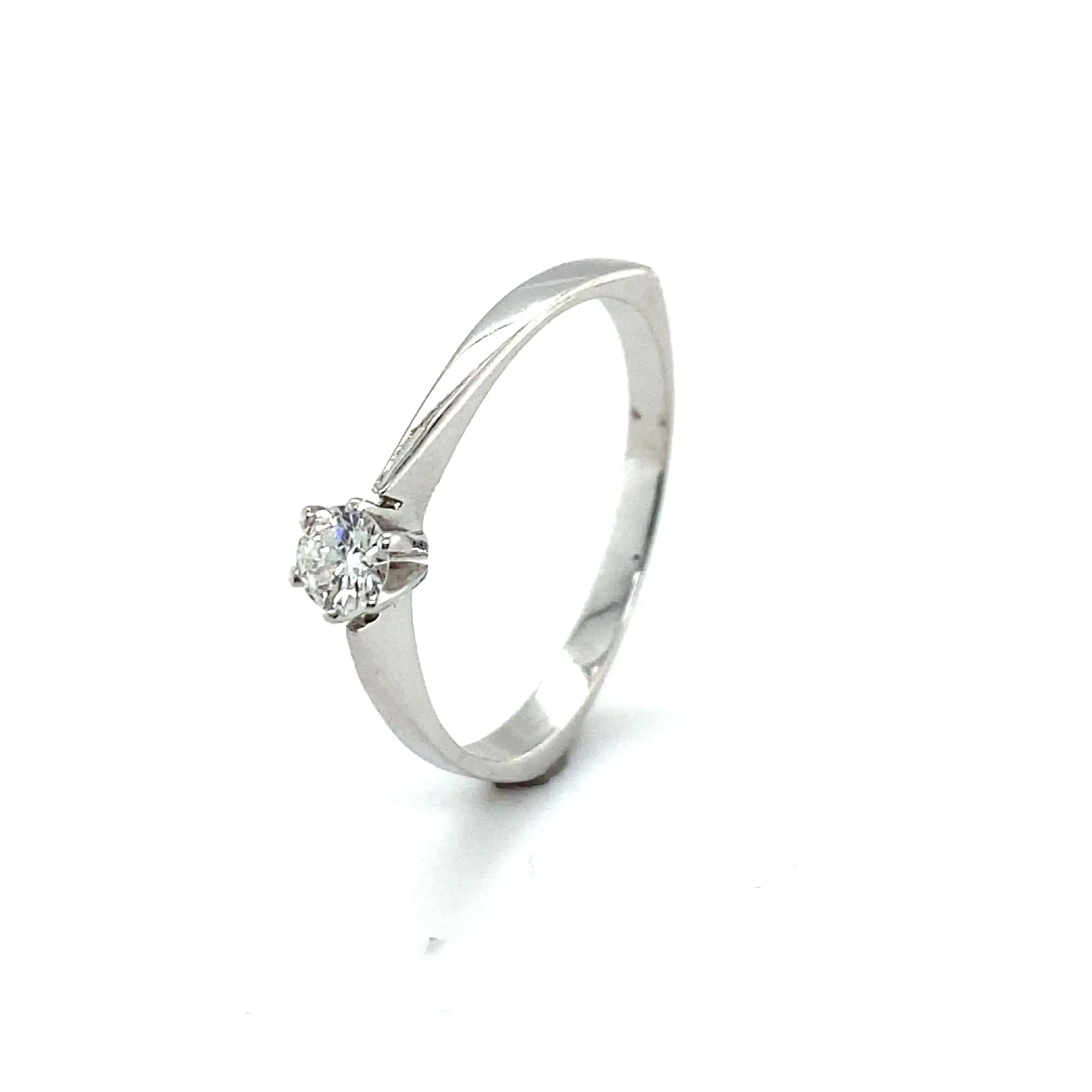 Ring Weißgold mit Brillant Ring Weißgold mit Brillant