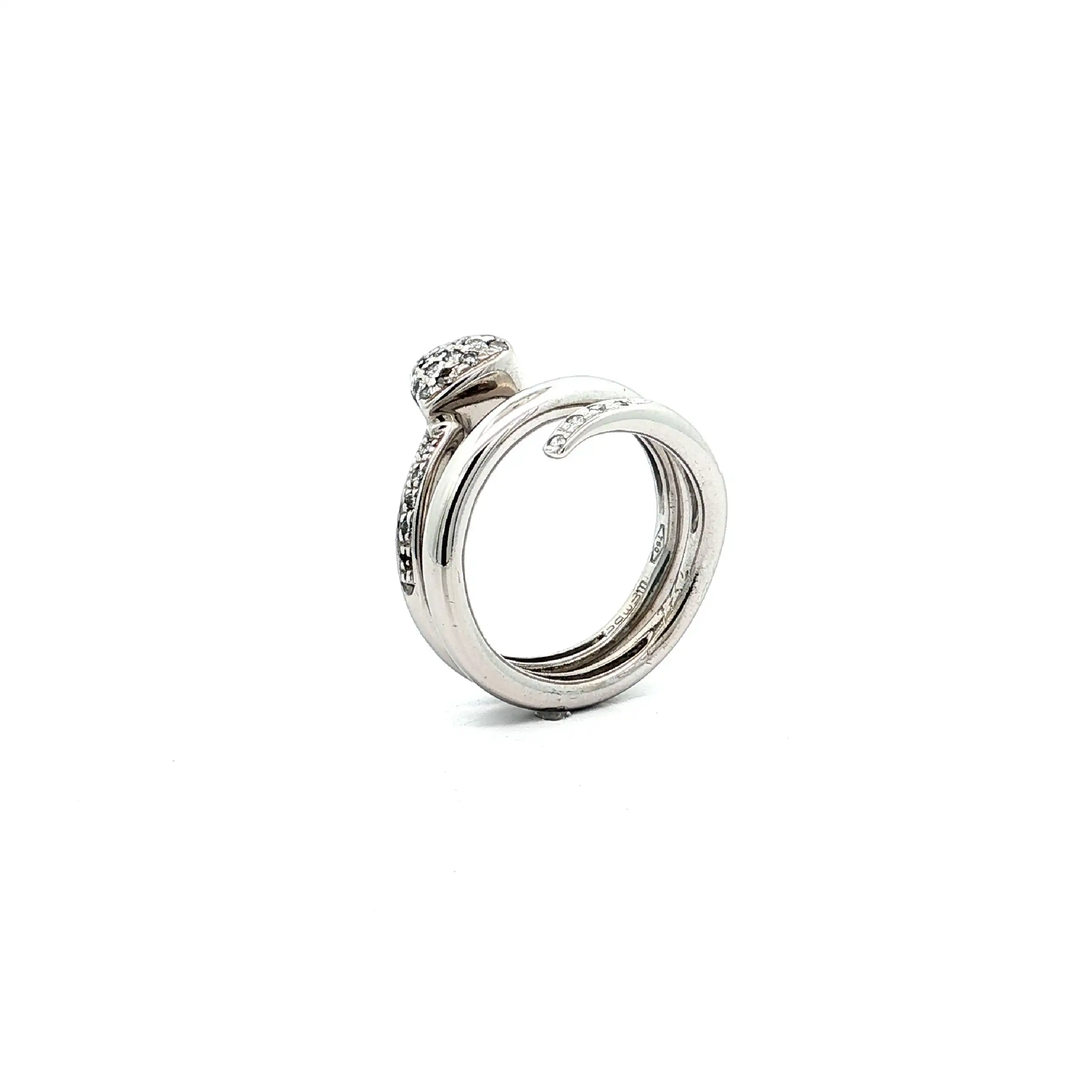 Ring Weißgold mit Brillanten & originalem Zertifikat von Wempe Ring Weißgold mit Brillanten & originalem Zertifikat von Wempe