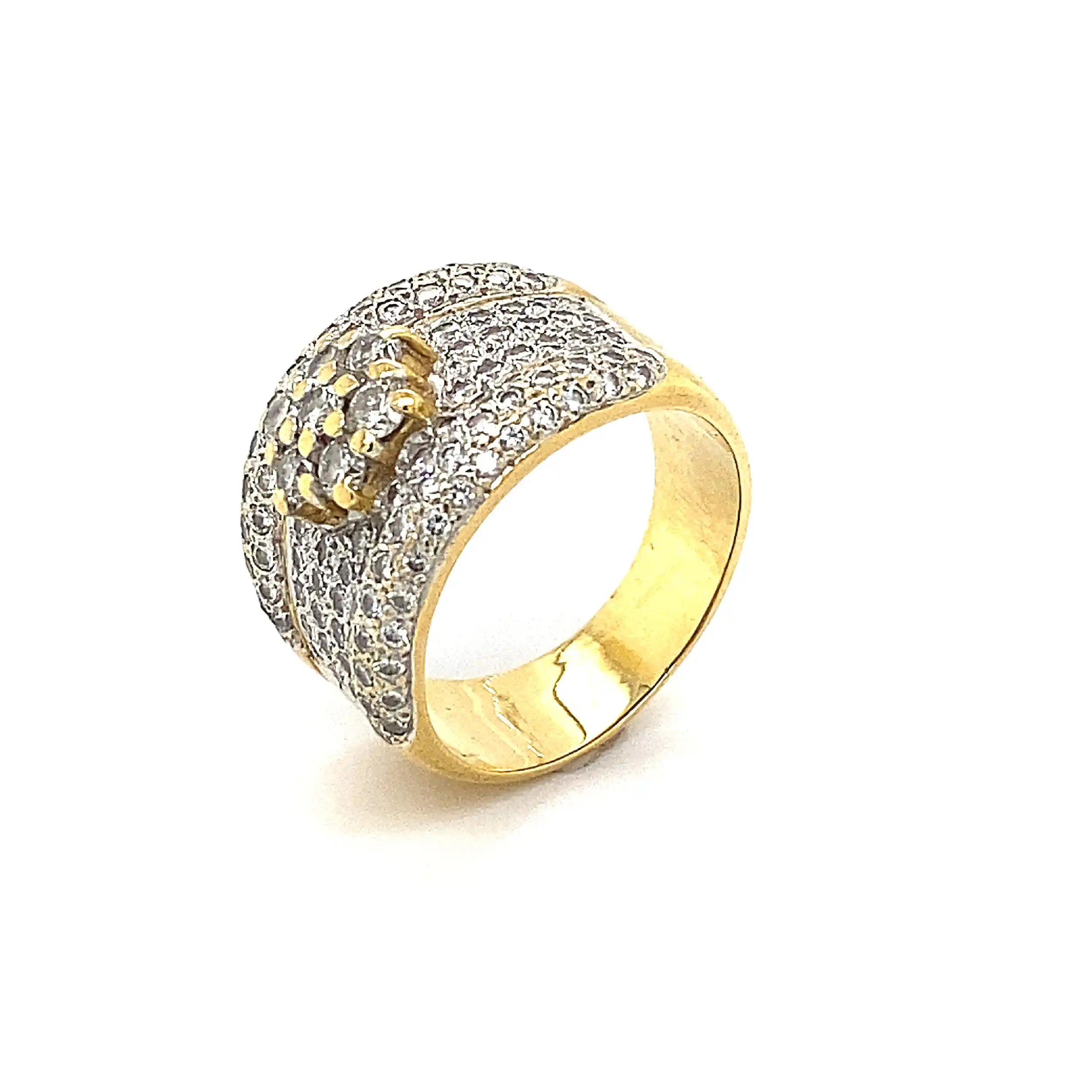 Ring Bicolor mit Brillanten in Pavéfassung Ring Bicolor mit Brillanten in Pavéfassung