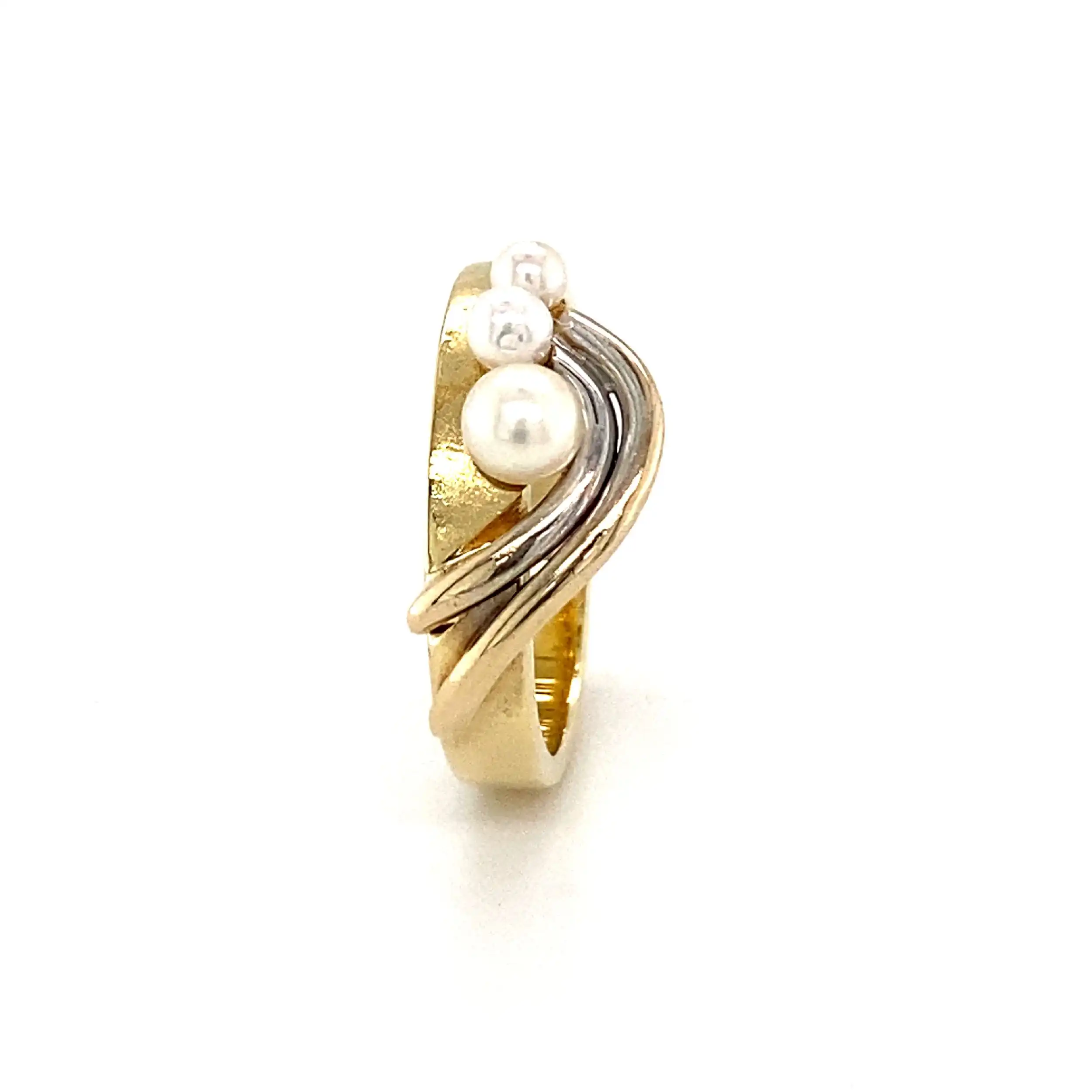 Ring Bicolor mit Perlen Ring Bicolor mit Perlen