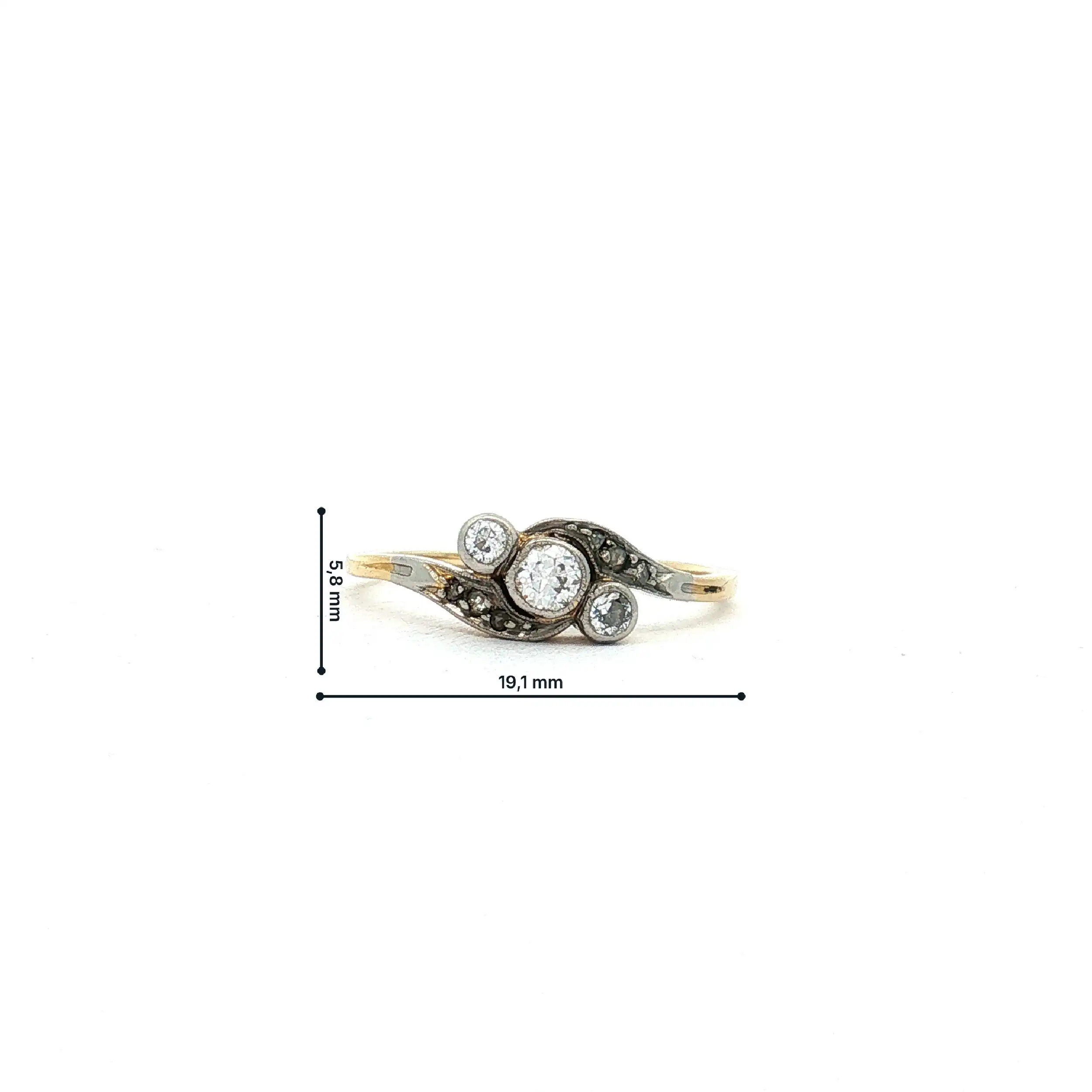 Ring Bicolor mit Brillanten