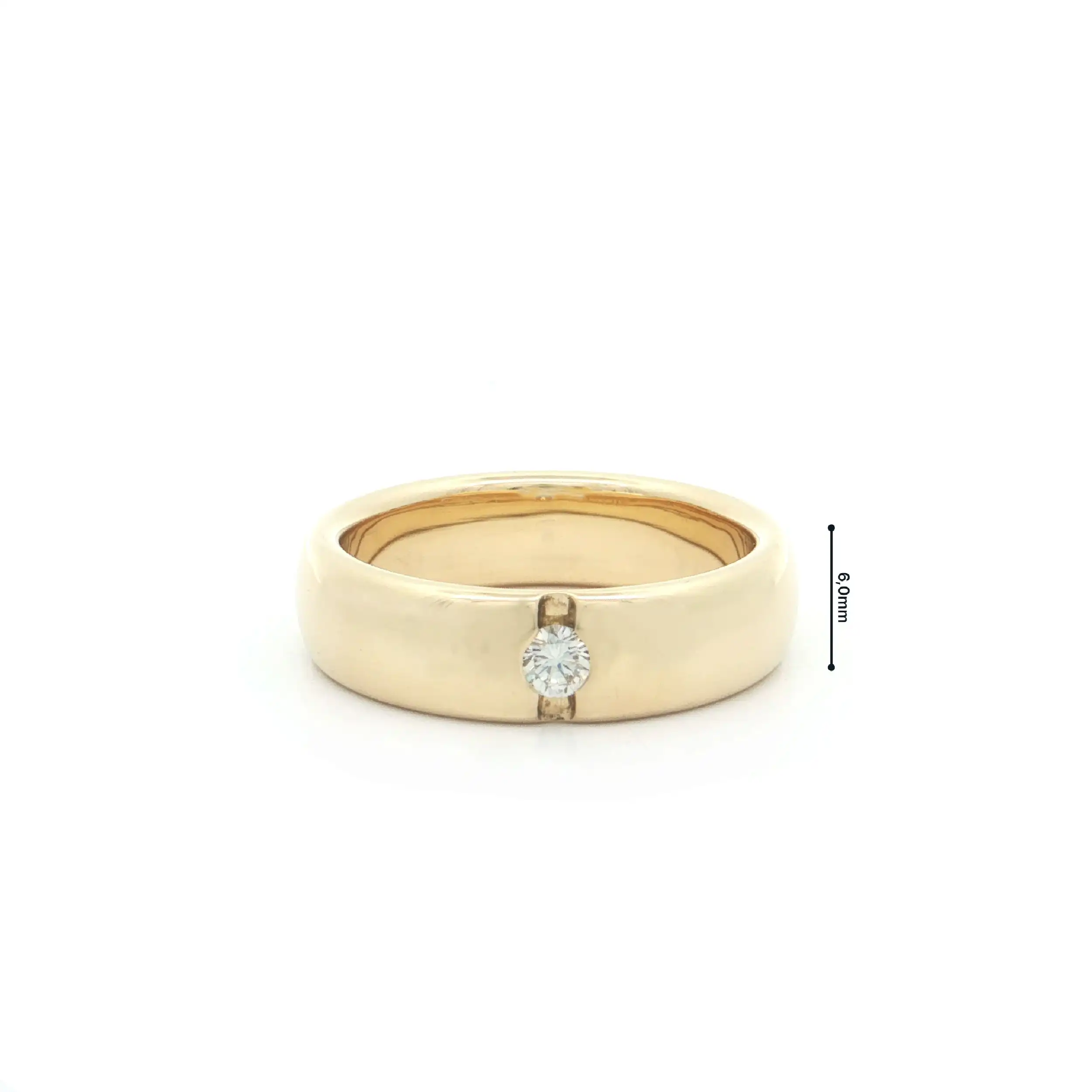 Trauring Gelbgold mit Brillant Trauring Gelbgold mit Brillant