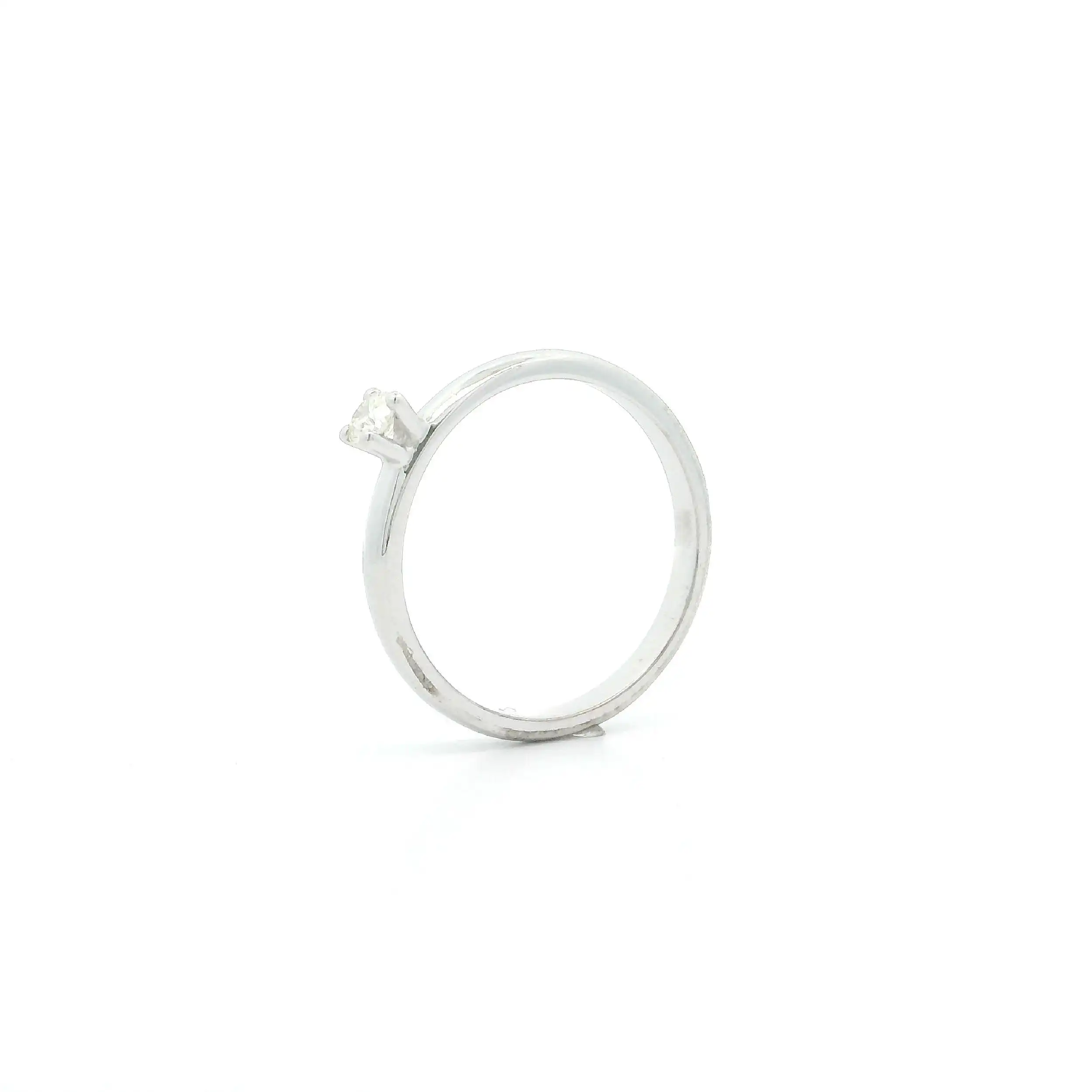 Ring Weißgold mit Brillant Ring Weißgold mit Brillant
