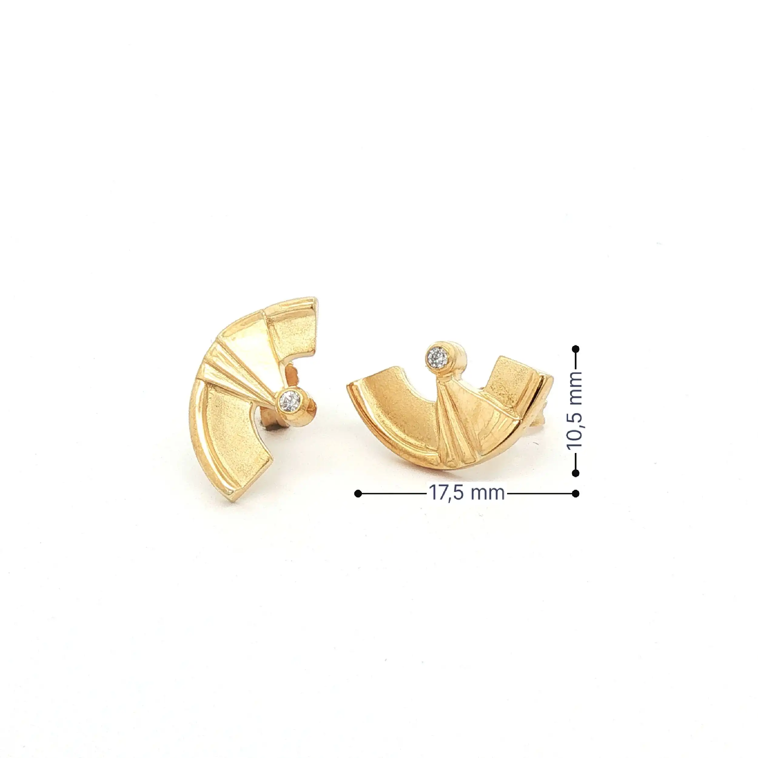 Ohrstecker Gelbgold mit Zirkonia Ohrstecker Gelbgold mit Zirkonia
