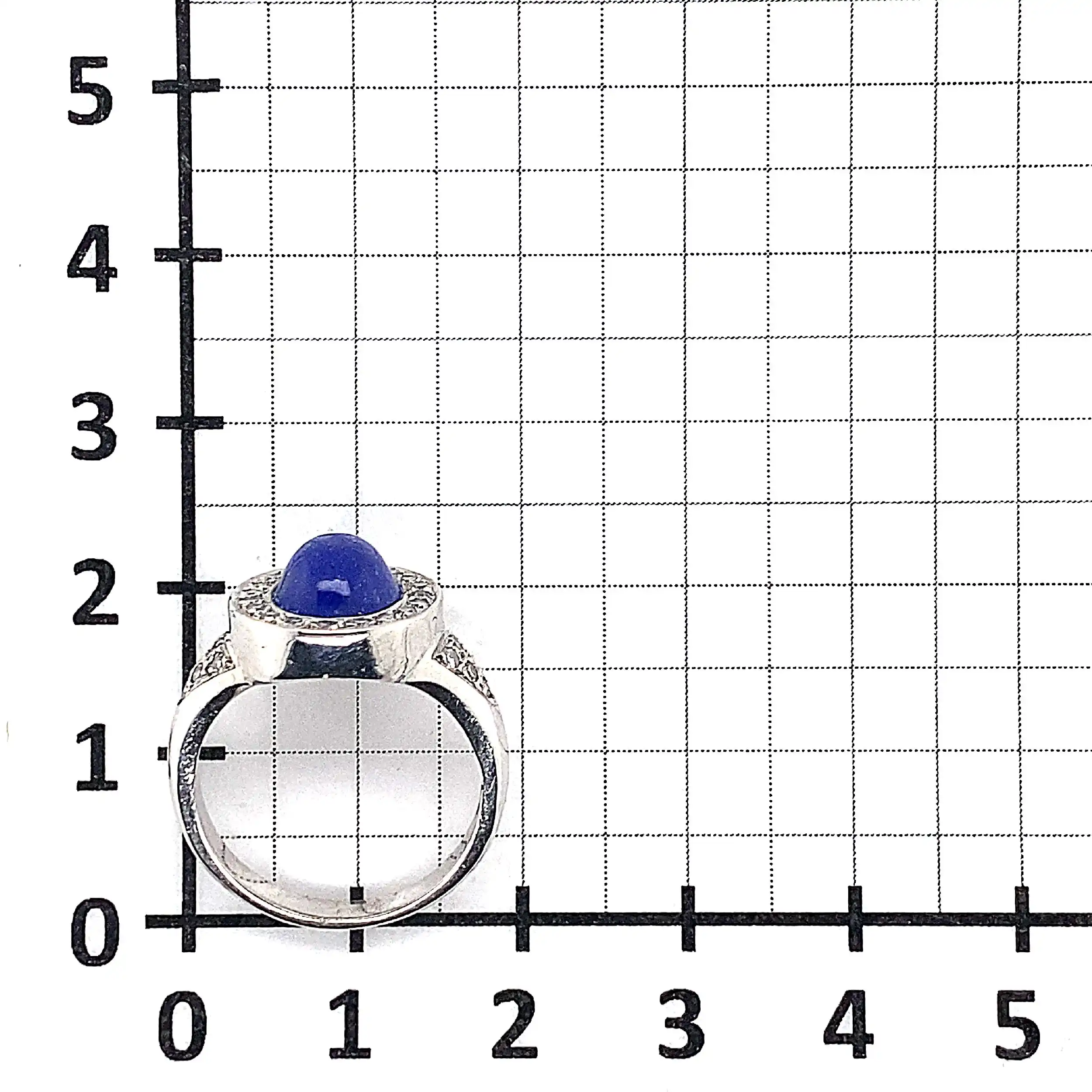 Ring Weißgold mit Lapis und Diamanten Ring Weißgold mit Lapis und Diamanten