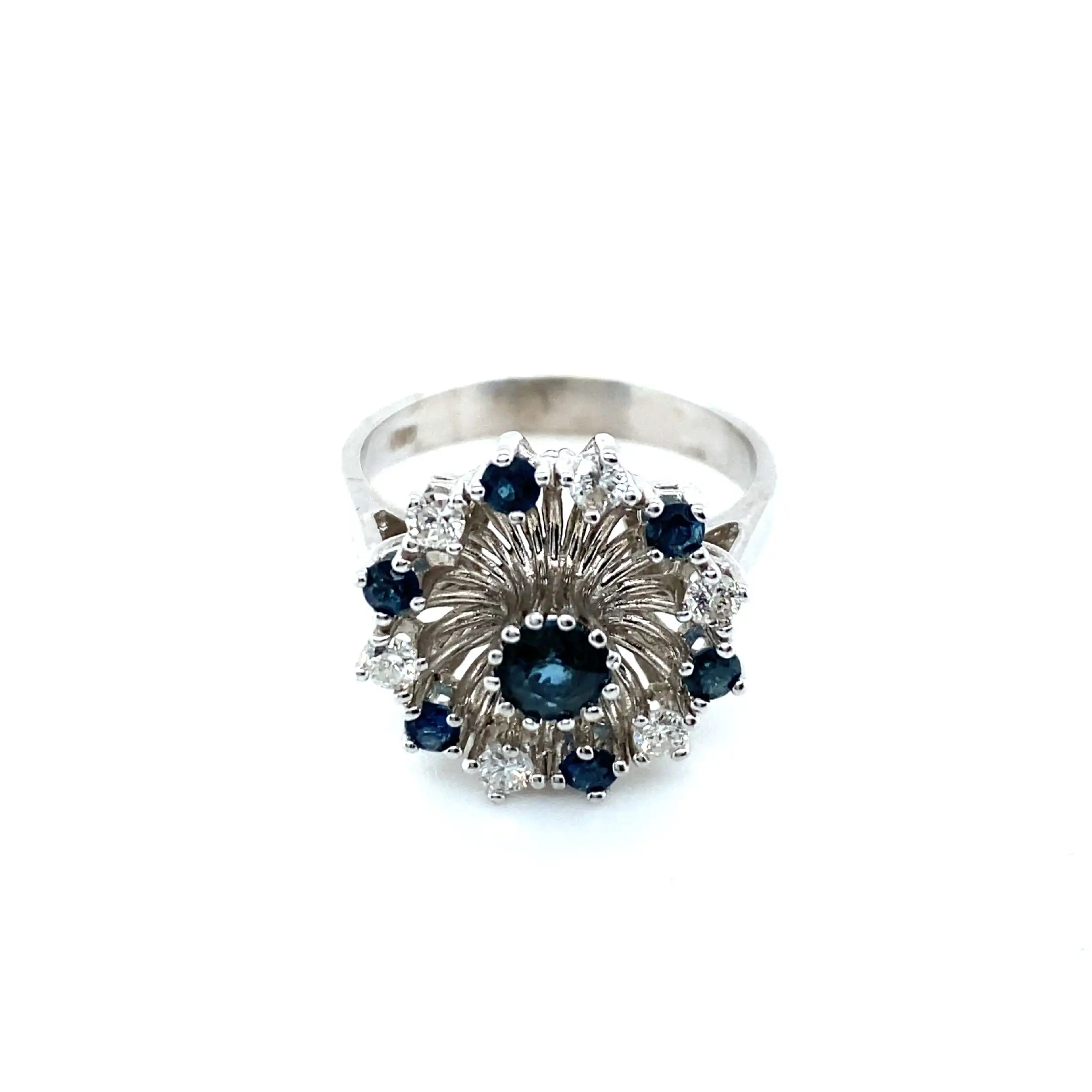 Ring Weißgold mit Saphiren und Brillanten