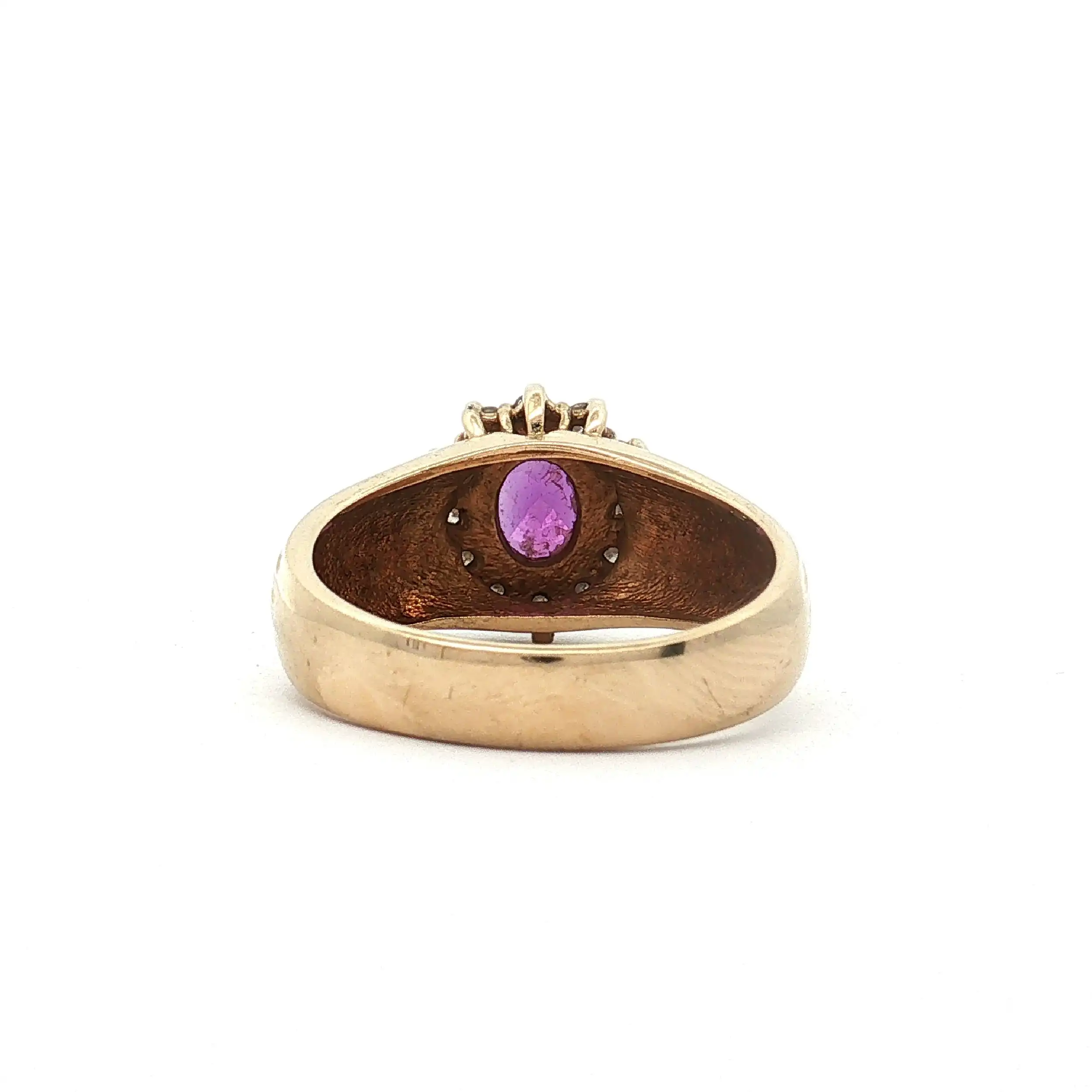 Ring Gelbgold mit Amethyst und Brillanten