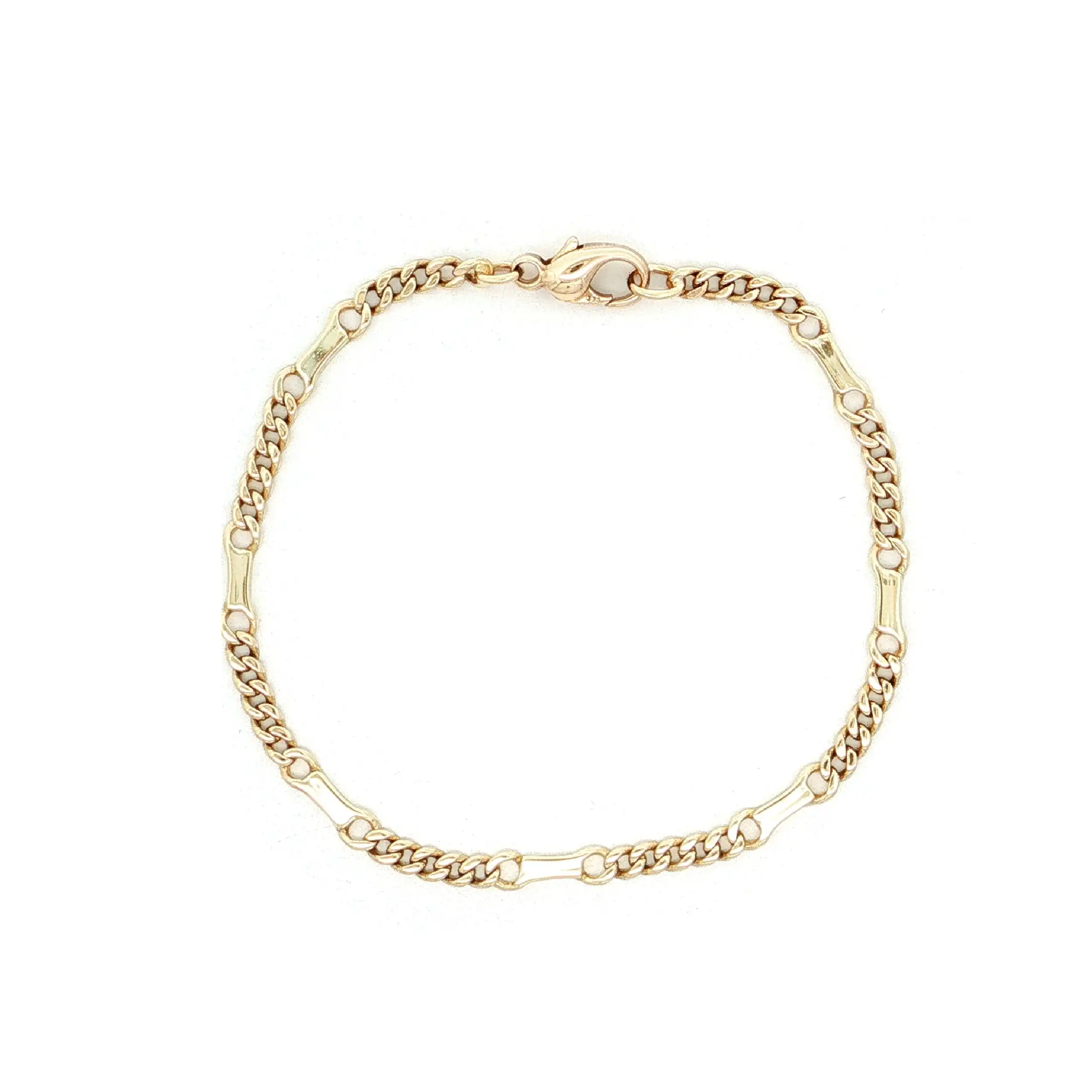 Stäbchen-Panzerarmband Gelbgold
