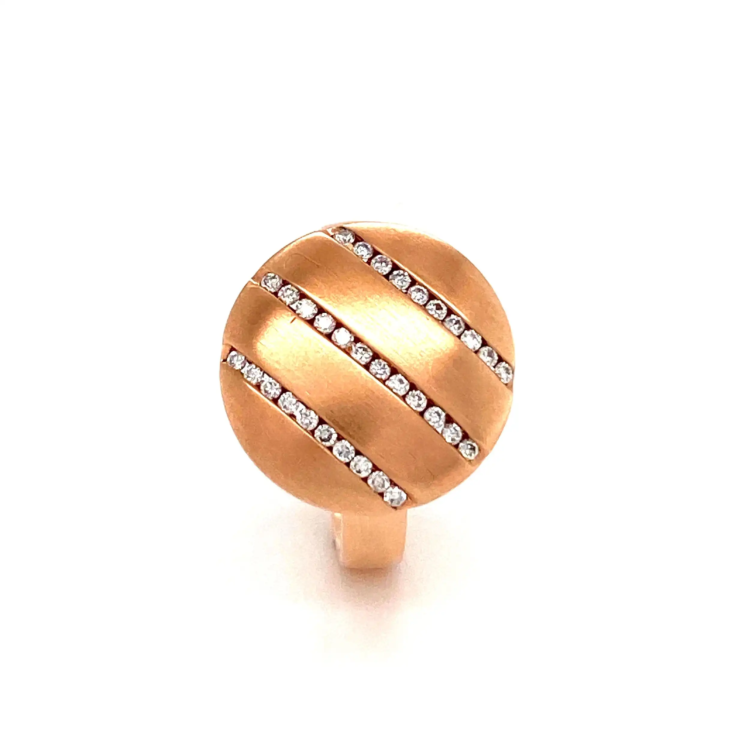 Ring Roségold mit Brillanten, graviert mit 0,256ct.
