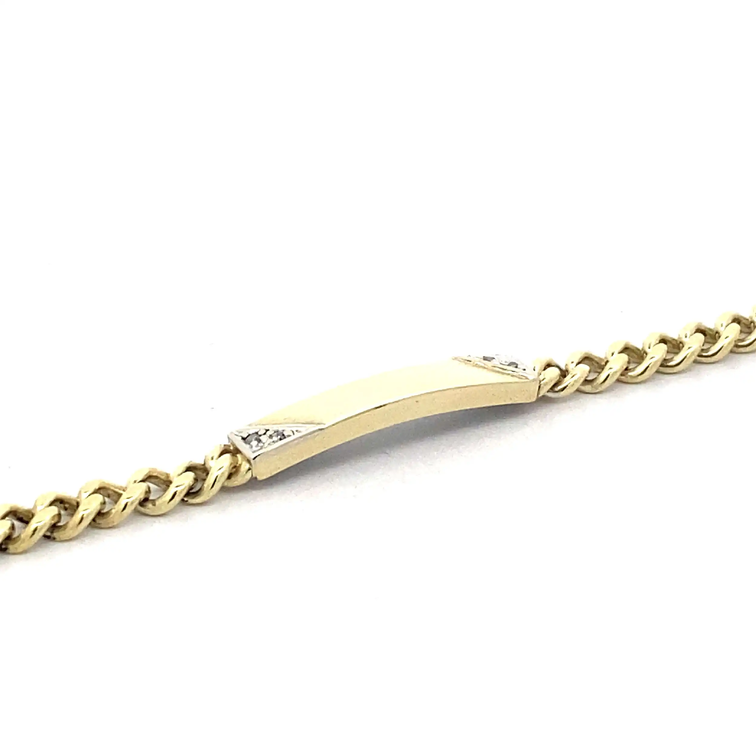 ID Armband Gelbgold mit Diamanten ID Armband Gelbgold mit Diamanten